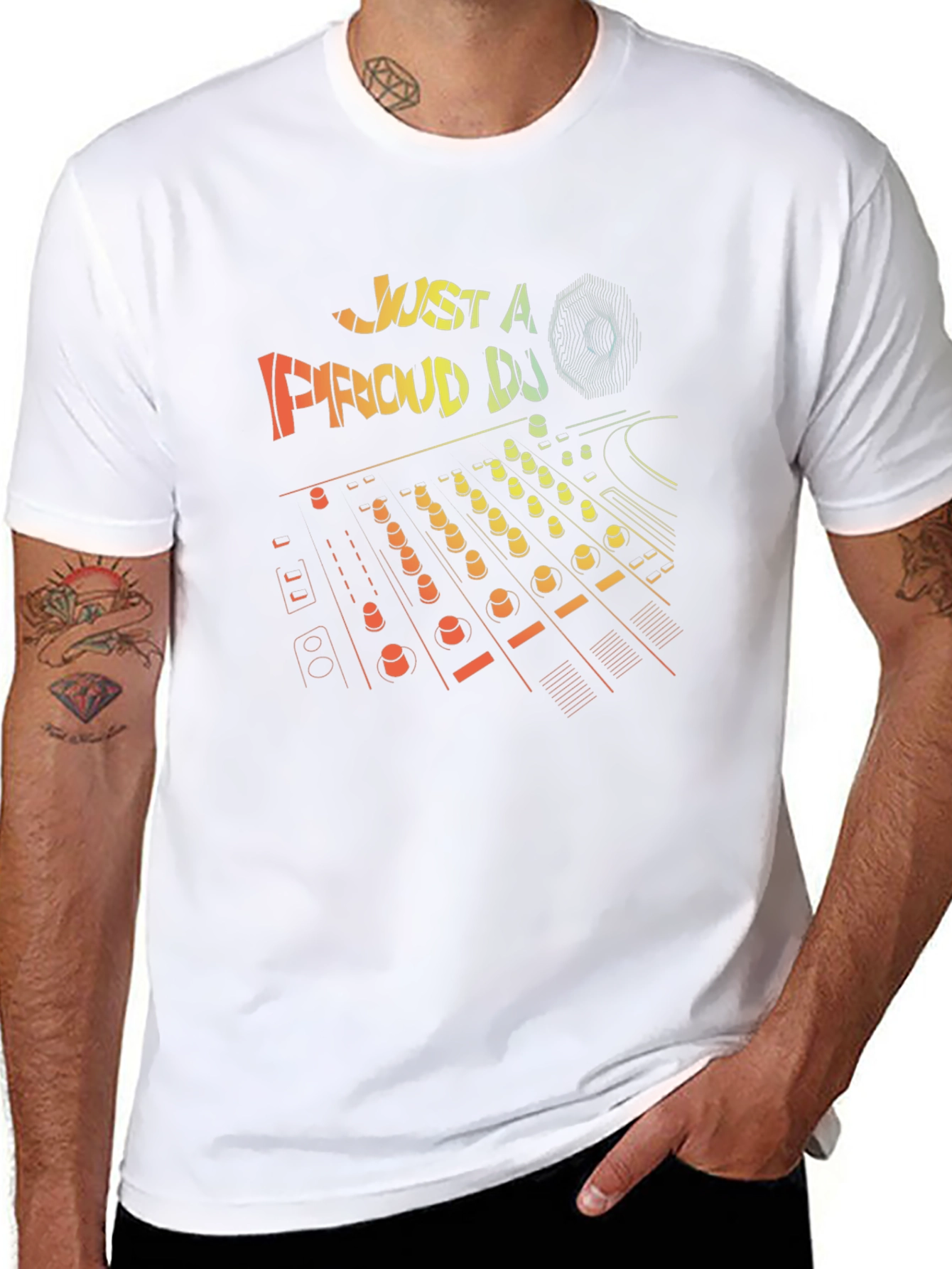 Proud DJ Black T-Shirt Graphic Tee