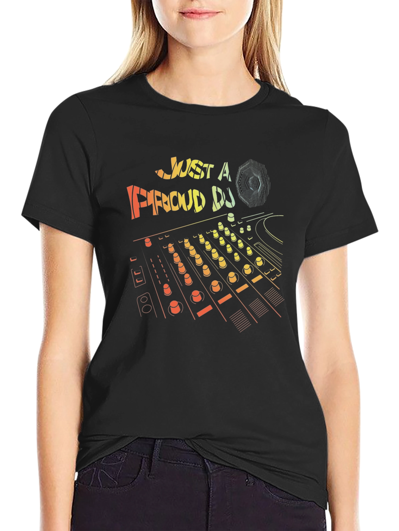 Proud DJ Black T-Shirt Graphic Tee