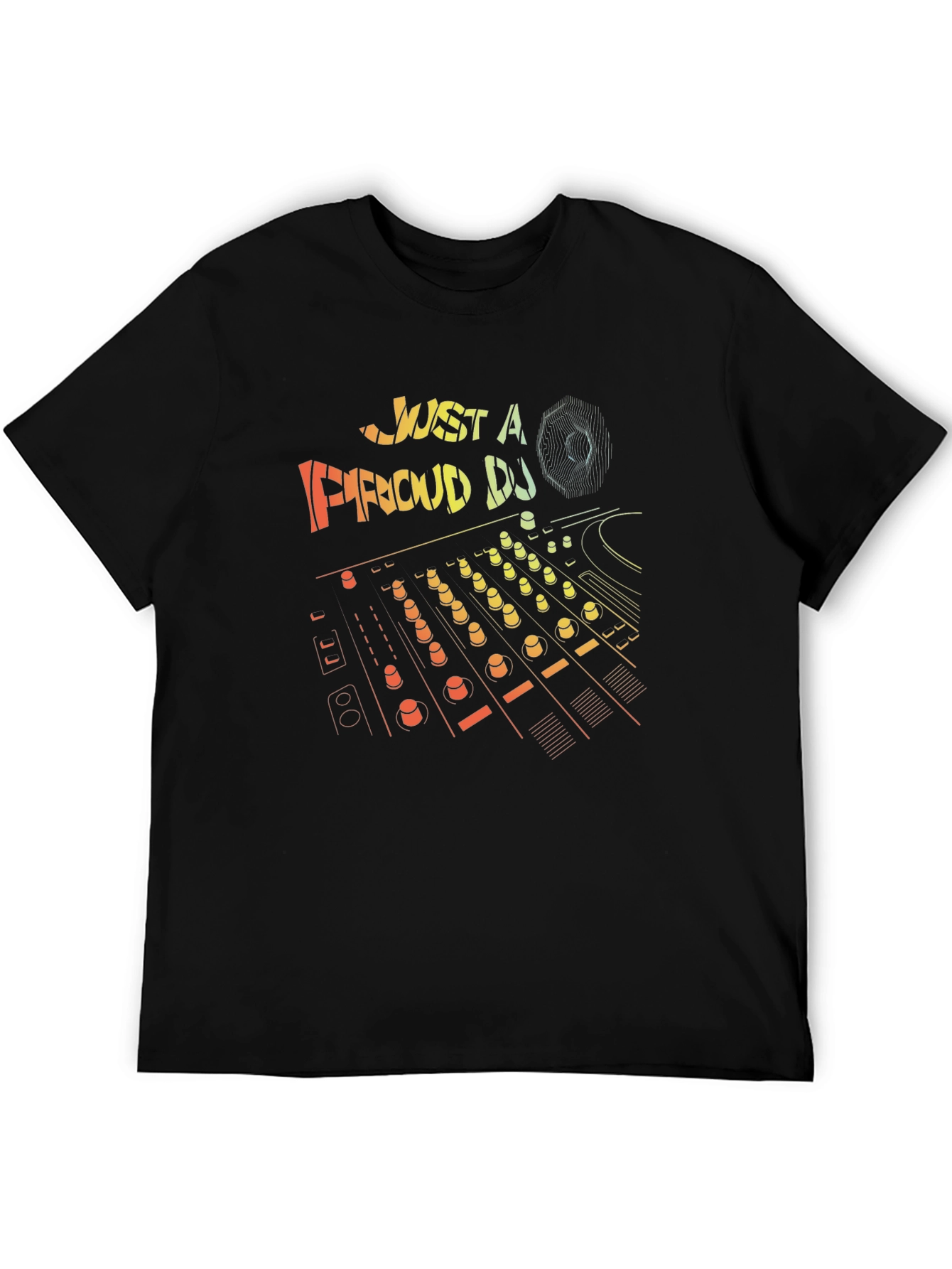 Proud DJ Black T-Shirt Graphic Tee