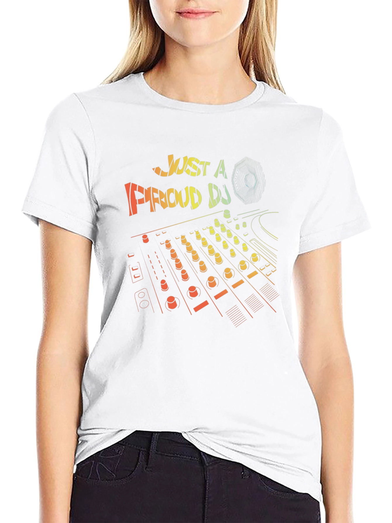 Proud DJ Black T-Shirt Graphic Tee