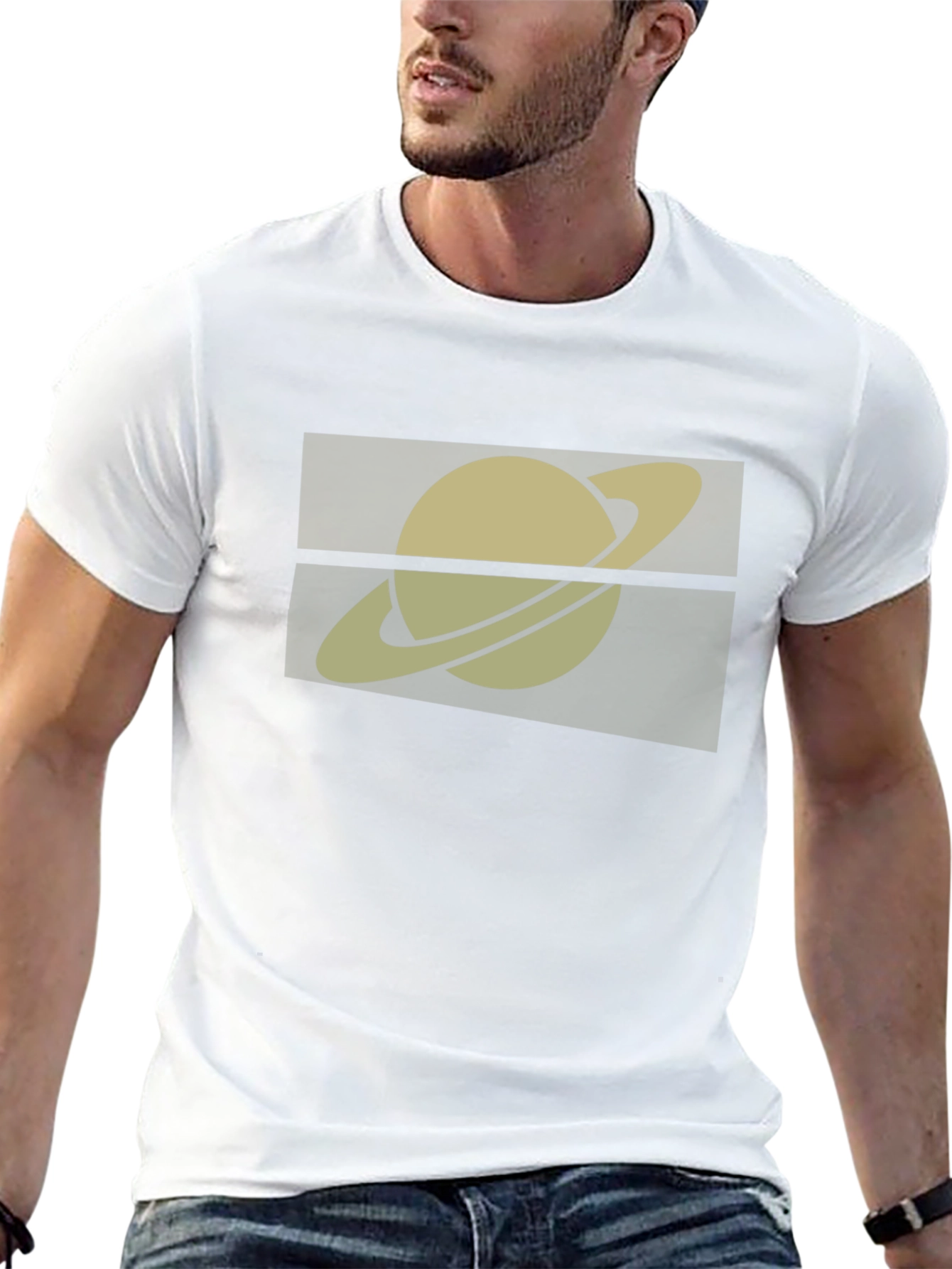 Saturn Graphic Tee - Black Casual Shirt
