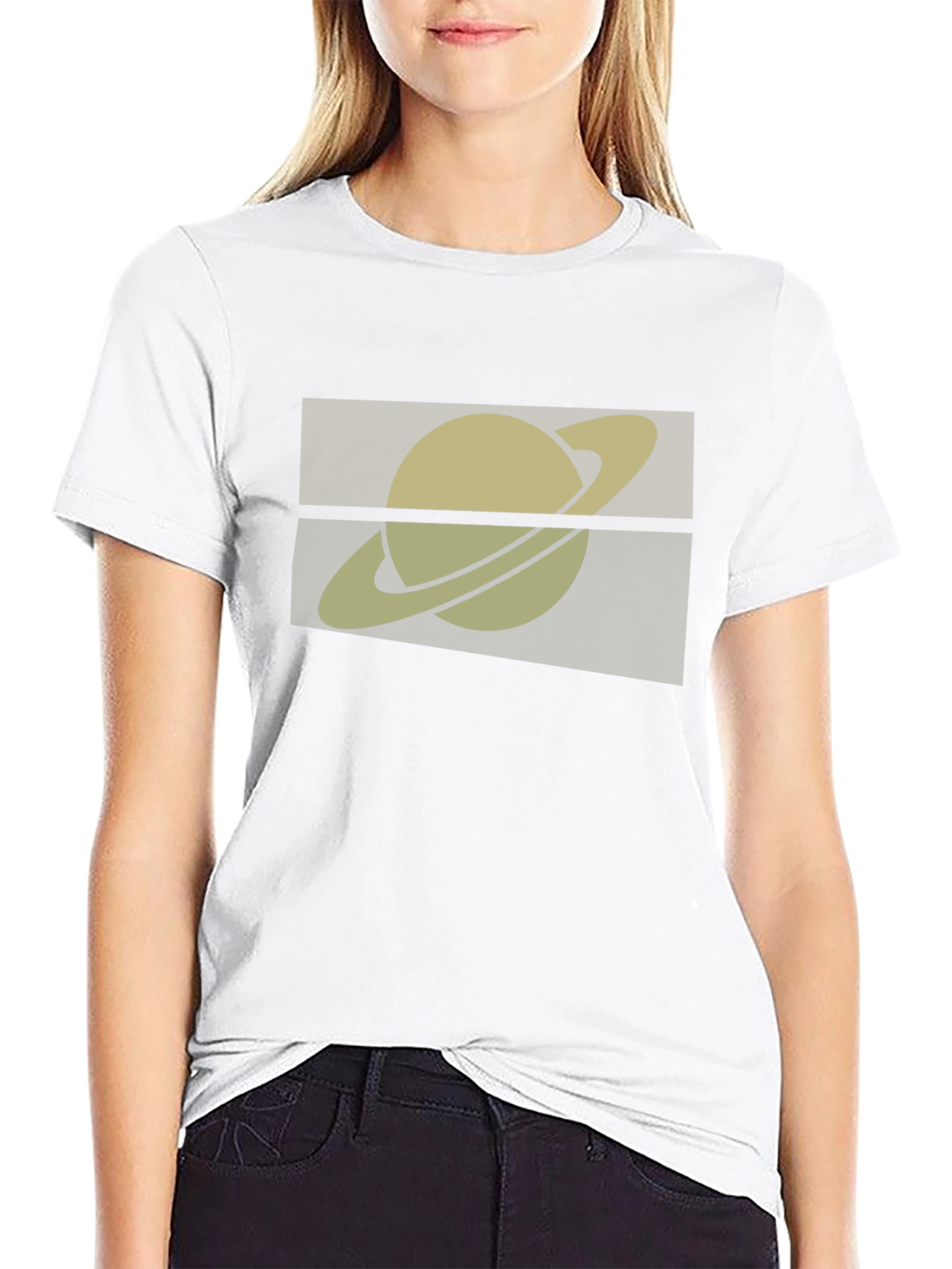 Saturn Graphic Tee - Black Casual Shirt