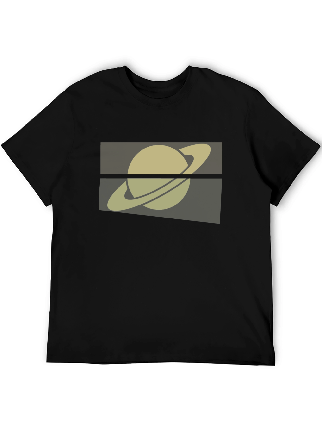 Saturn Graphic Tee - Black Casual Shirt