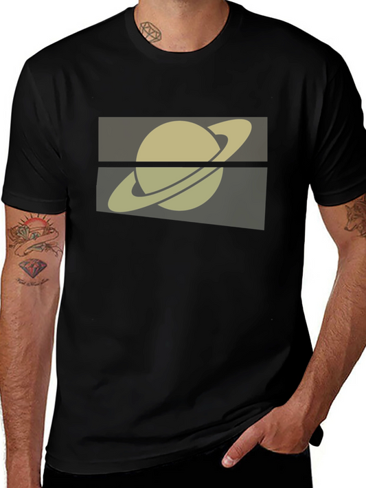 Saturn Graphic Tee - Black Casual Shirt