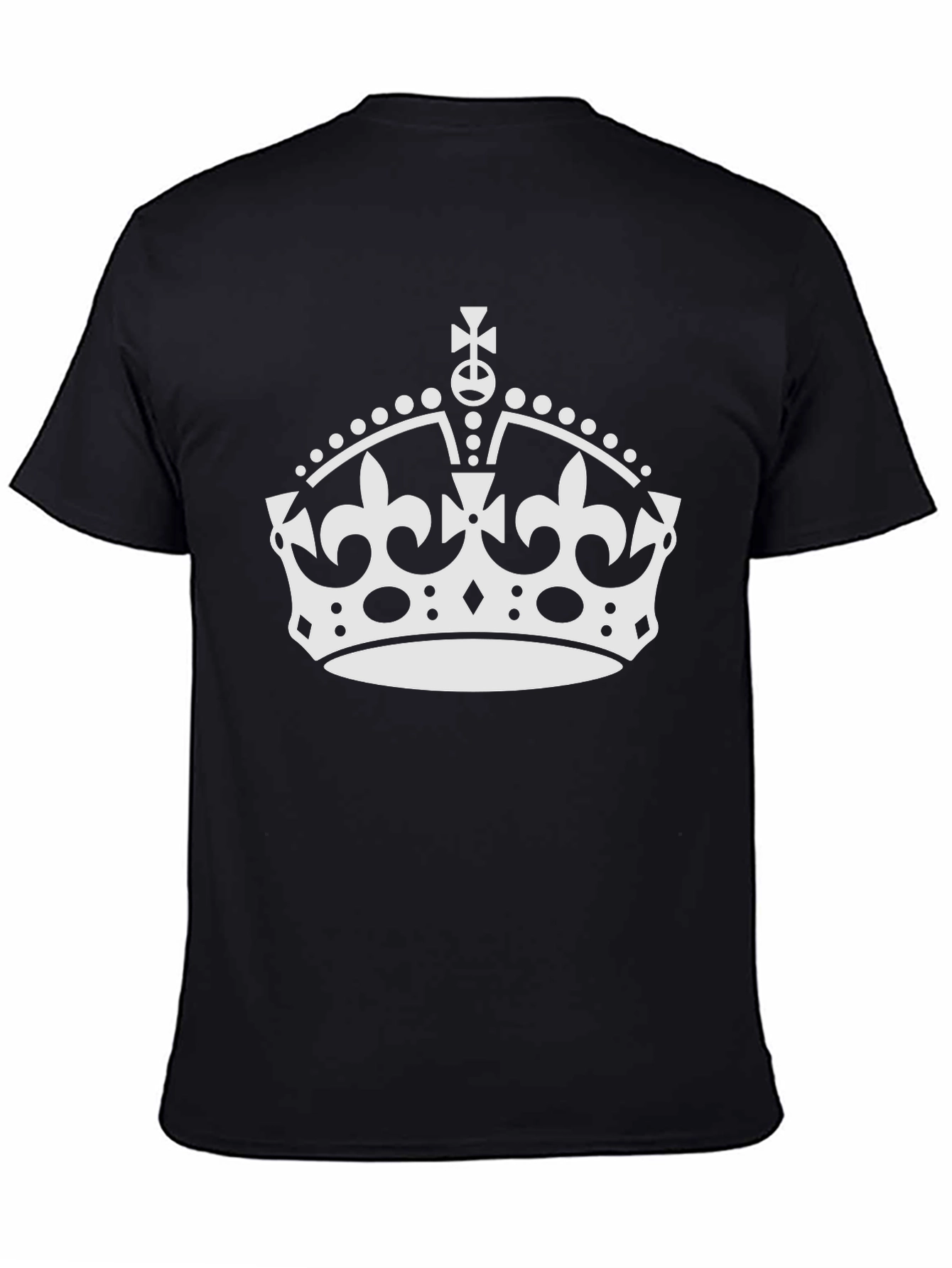 Keep Calm Crown Graphic T-Shirt - Black