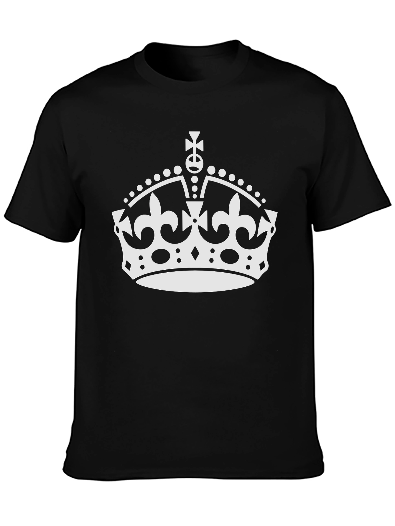 Keep Calm Crown Graphic T-Shirt - Black