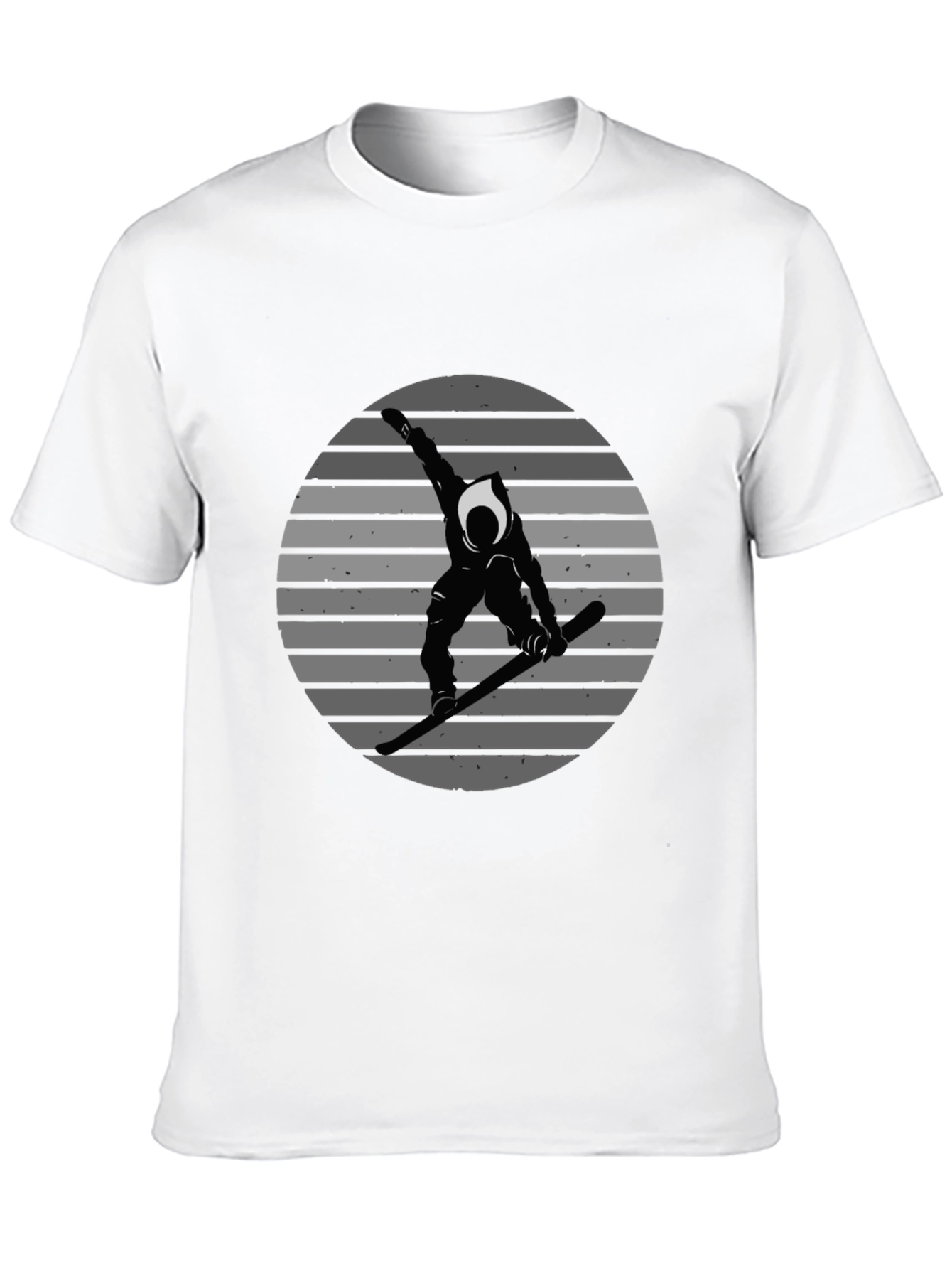 Snowboarder Graphic Tee - Black Cotton Shirt