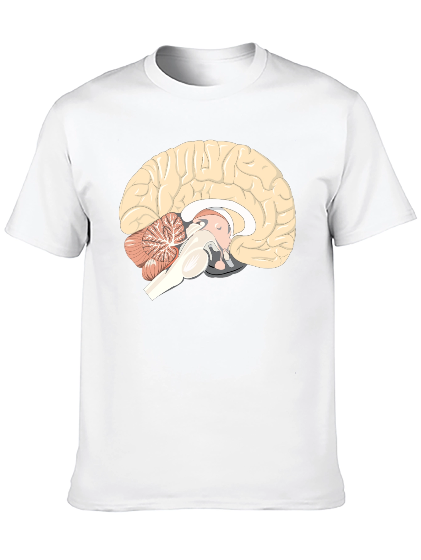 Brain Anatomy Graphic Print Black T-Shirt