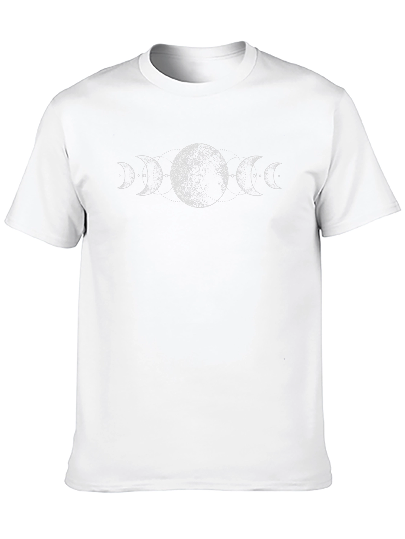 Moon Phases Graphic Tee - Black Cotton T-Shirt