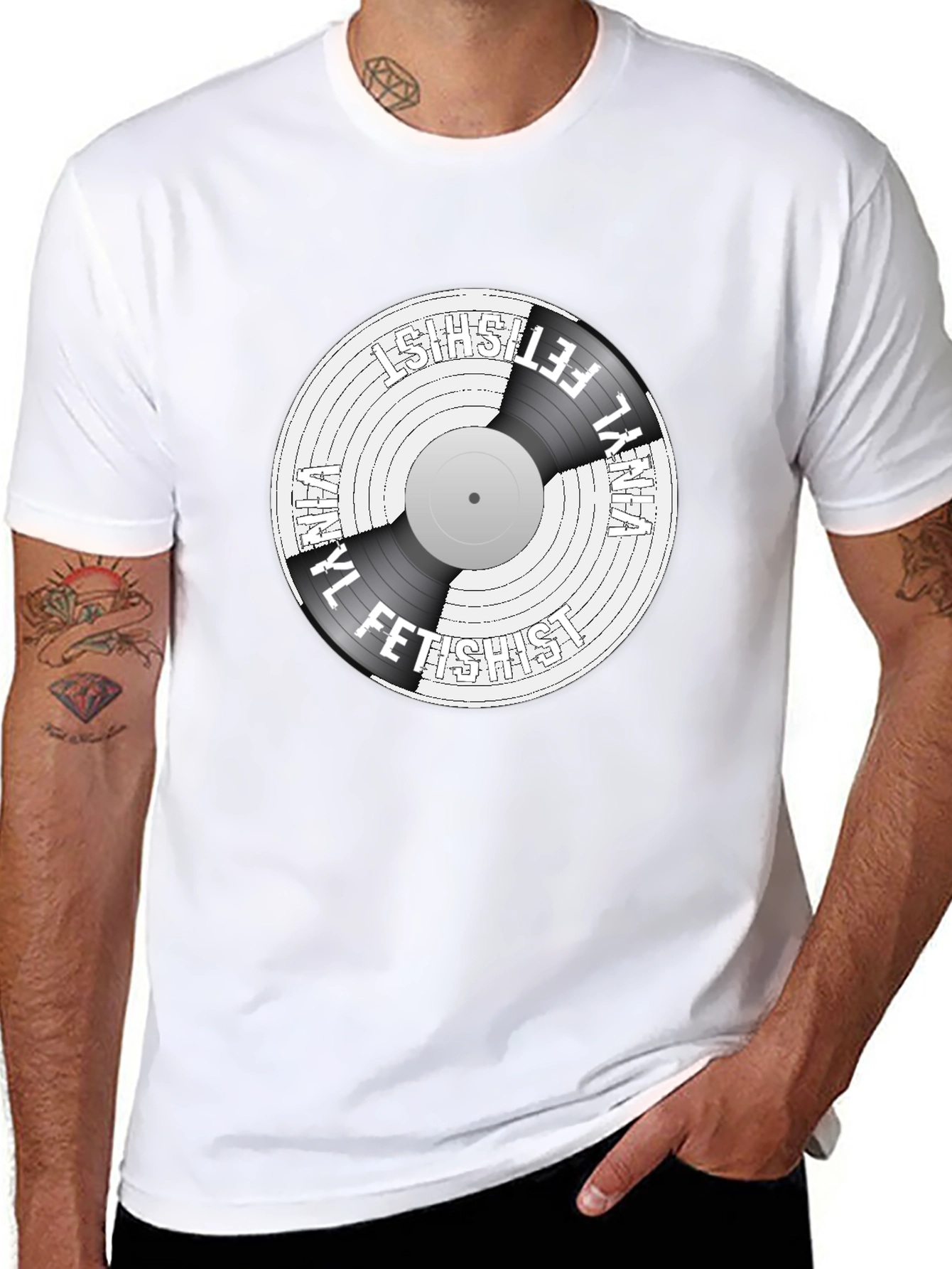 Vinyl Fetishist Black Graphic Tee