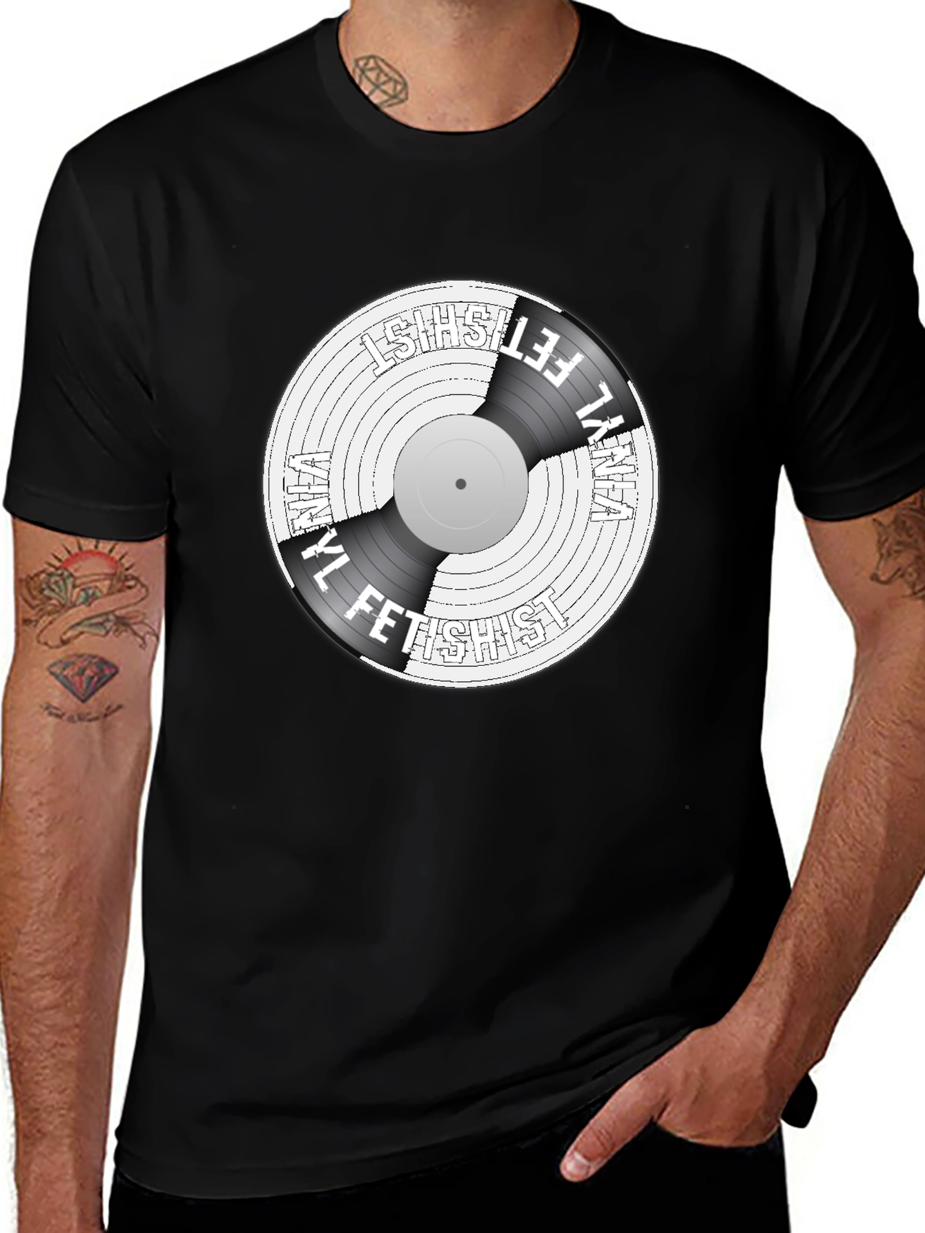 Vinyl Fetishist Black Graphic Tee