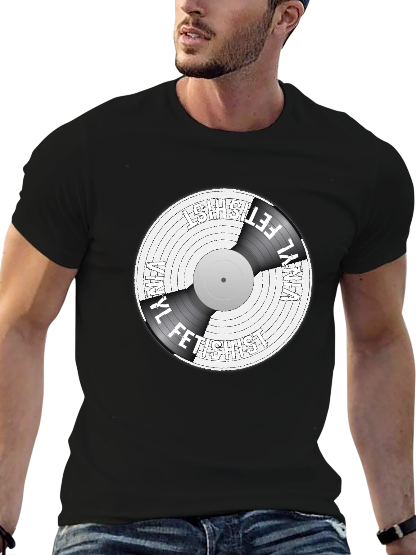 Vinyl Fetishist Black Graphic Tee