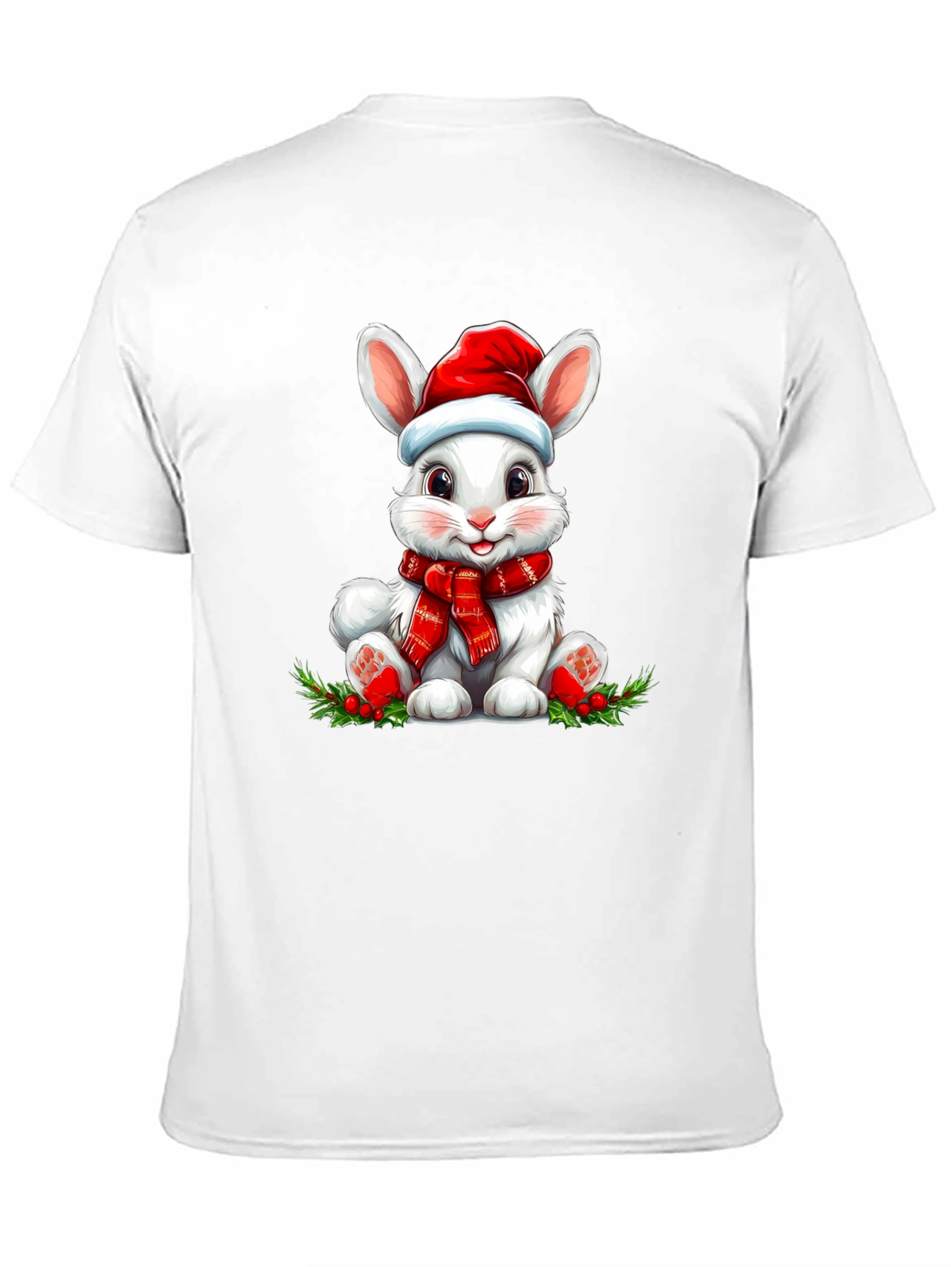 Festive Rabbit Graphic Tee - Holiday Style!