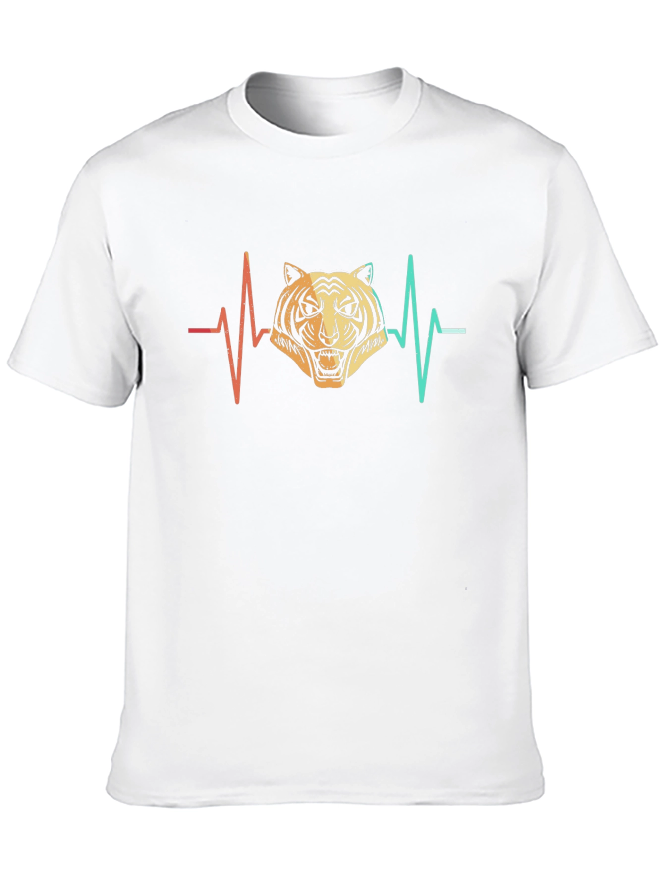 Tiger Heartbeat Graphic Tee - Mens Black T-Shirt