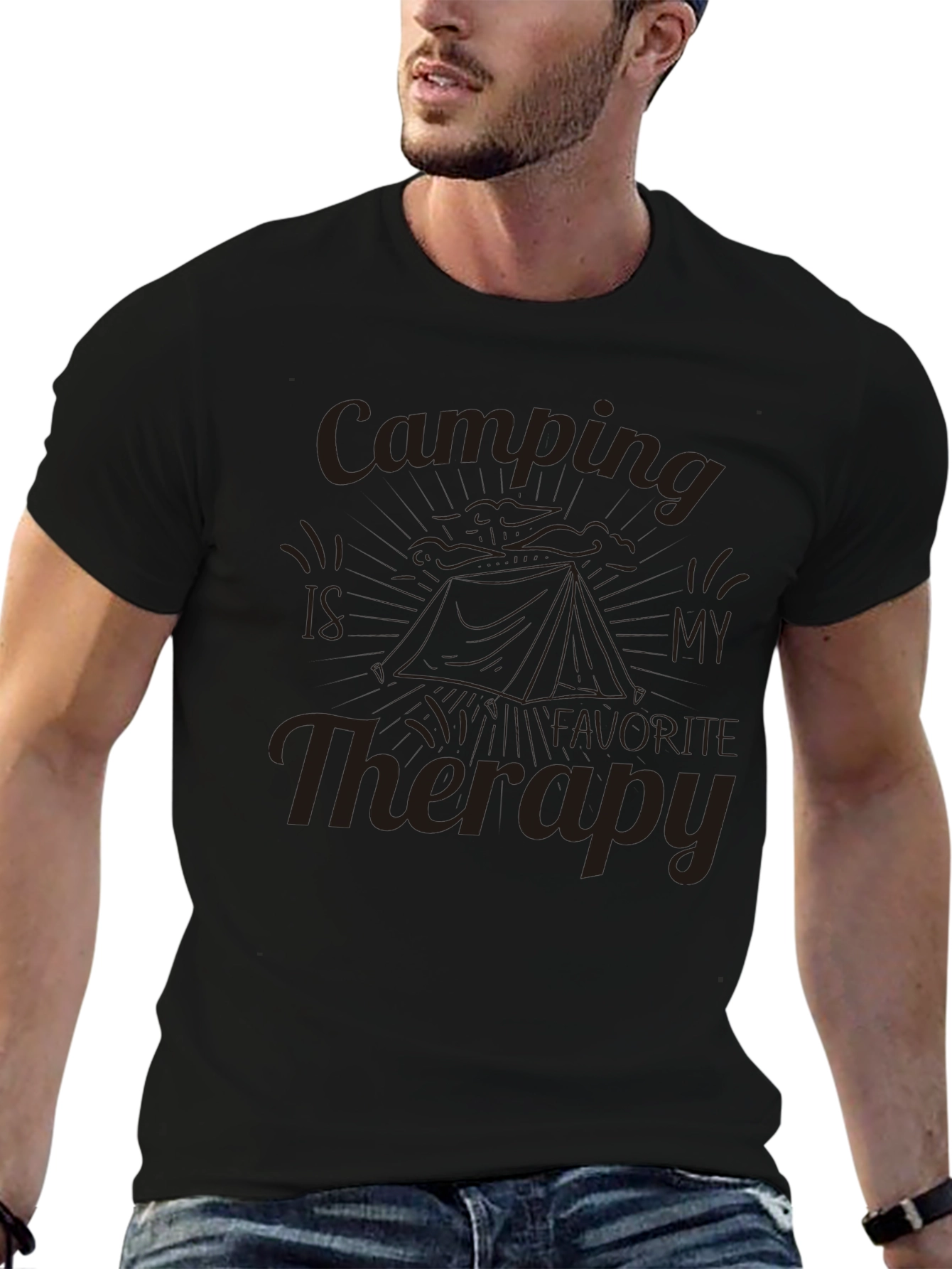 Camping Therapy Graphic T-Shirt - Adventure Ready!