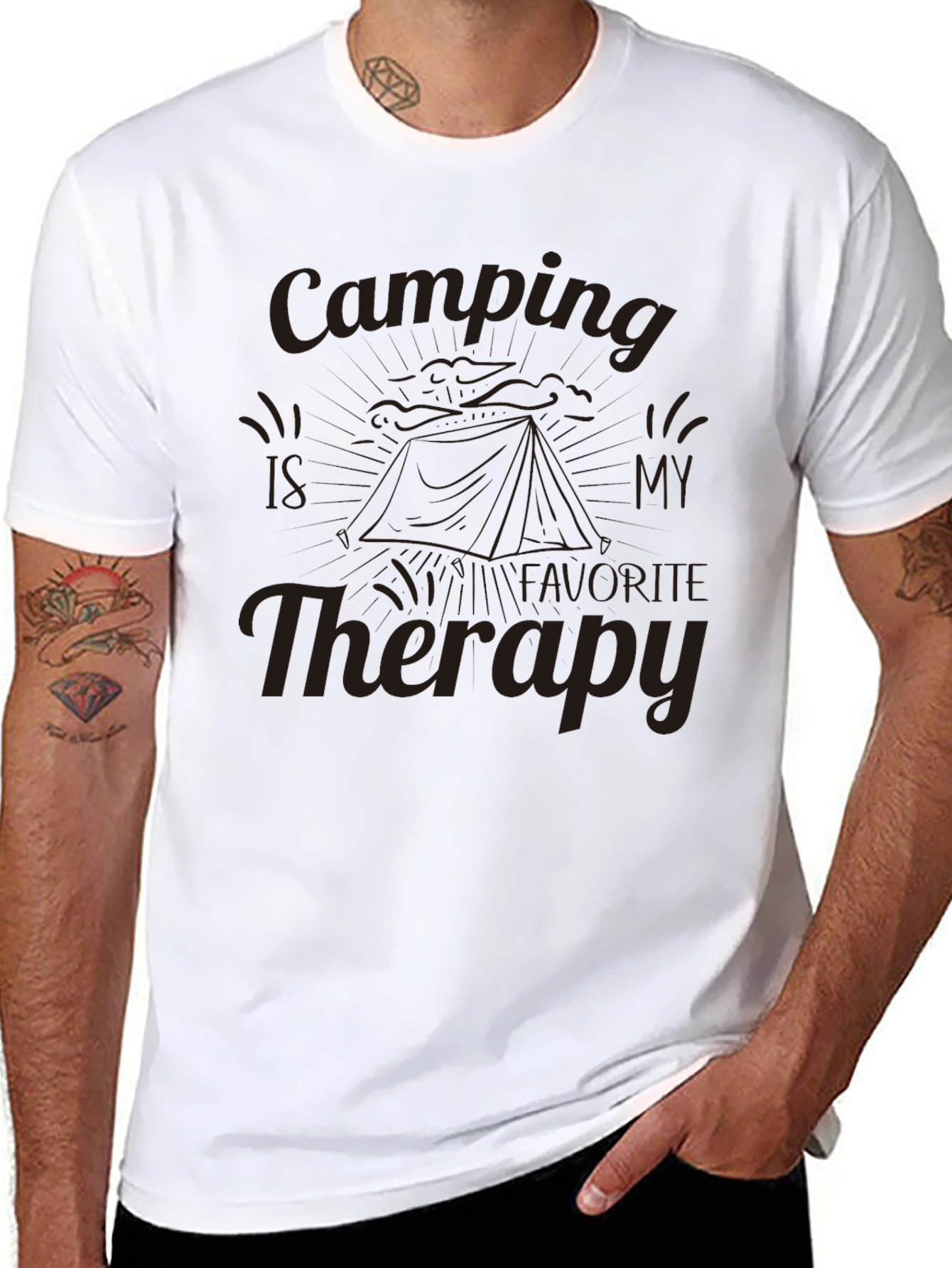 Camping Therapy Graphic T-Shirt - Adventure Ready!