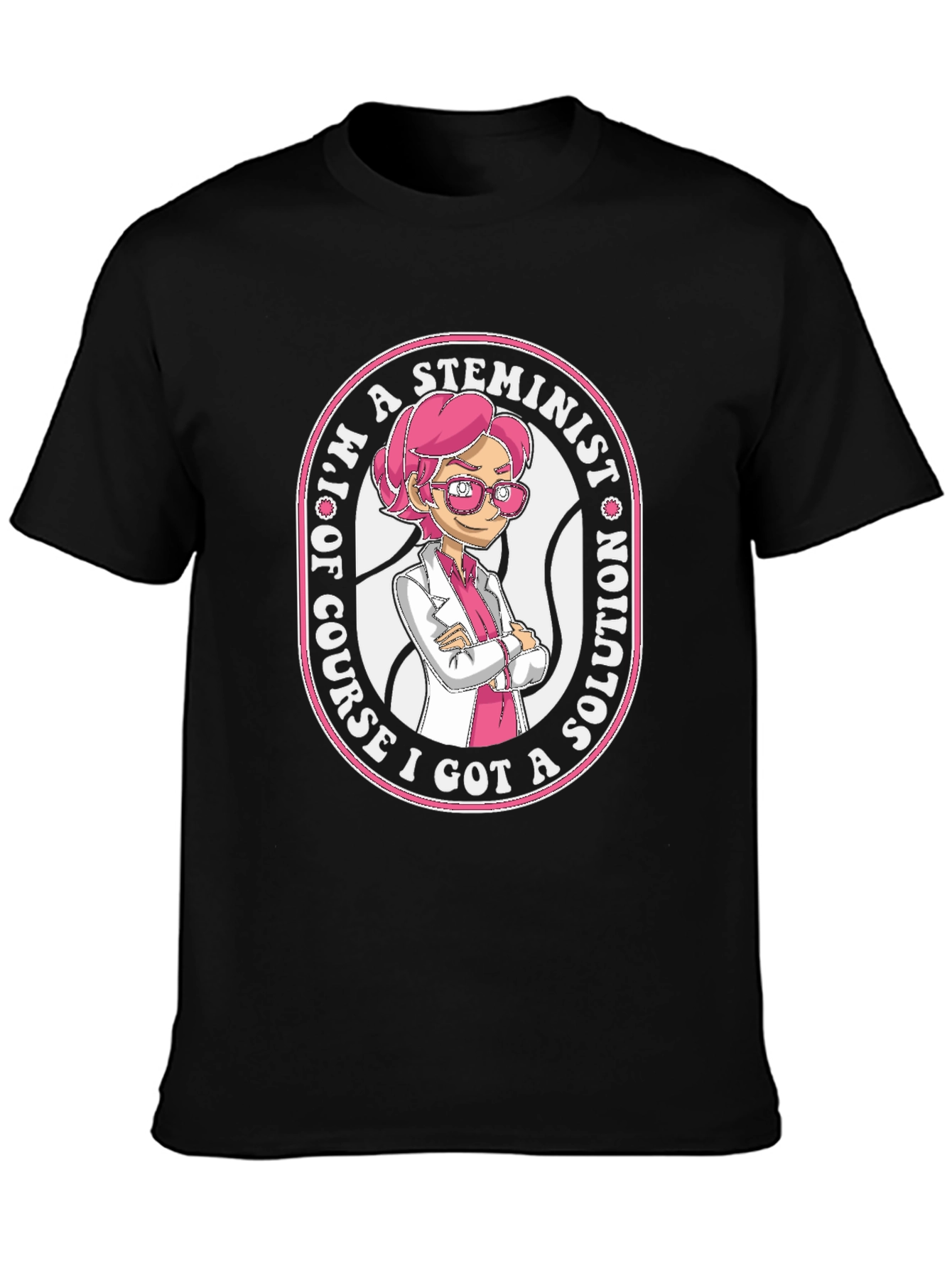 STEMinist Cartoon T-Shirt - Science & Womens Rights Tee