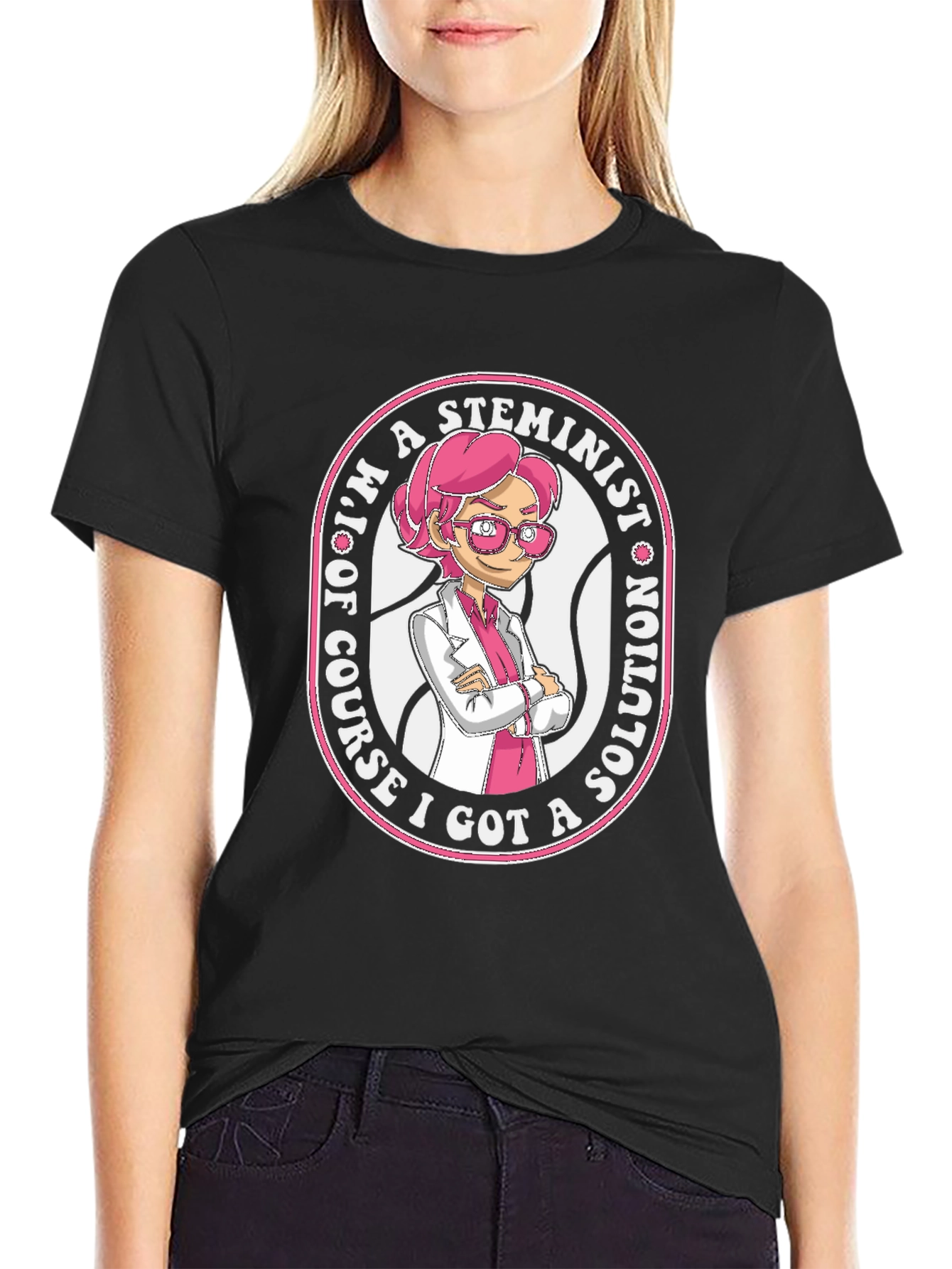 STEMinist Cartoon T-Shirt - Science & Womens Rights Tee