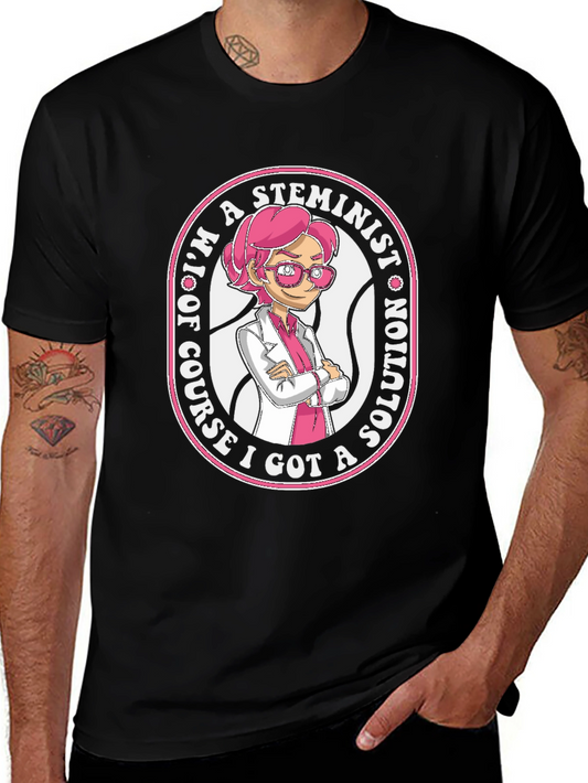 STEMinist Cartoon T-Shirt - Science & Womens Rights Tee