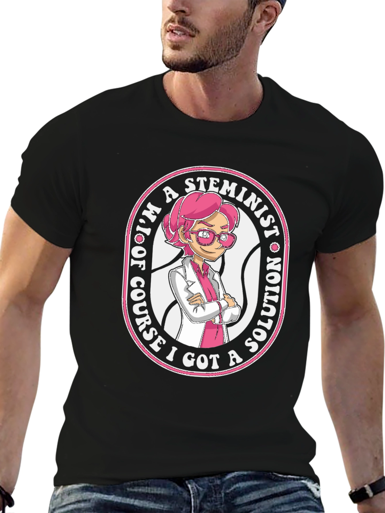 STEMinist Cartoon T-Shirt - Science & Womens Rights Tee