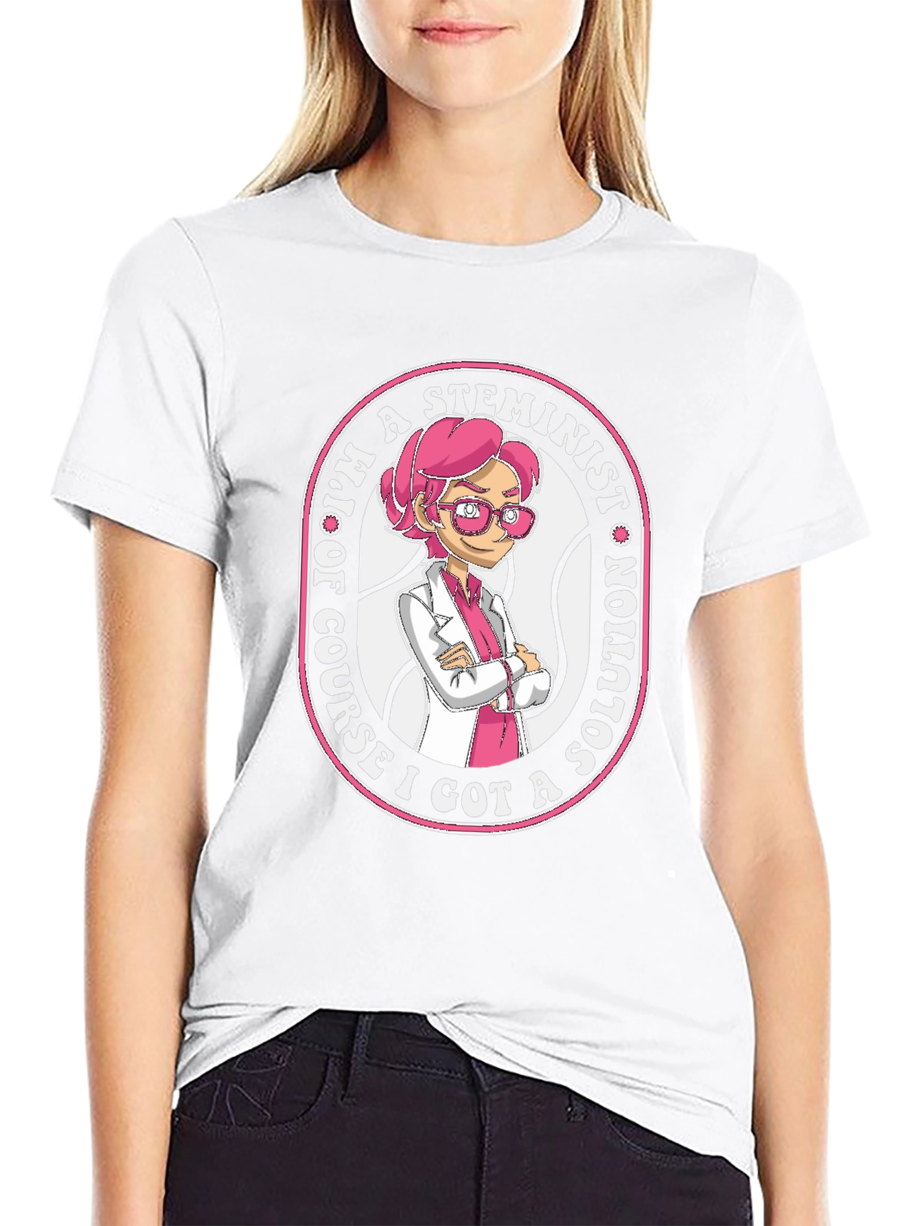 STEMinist Cartoon T-Shirt - Science & Womens Rights Tee