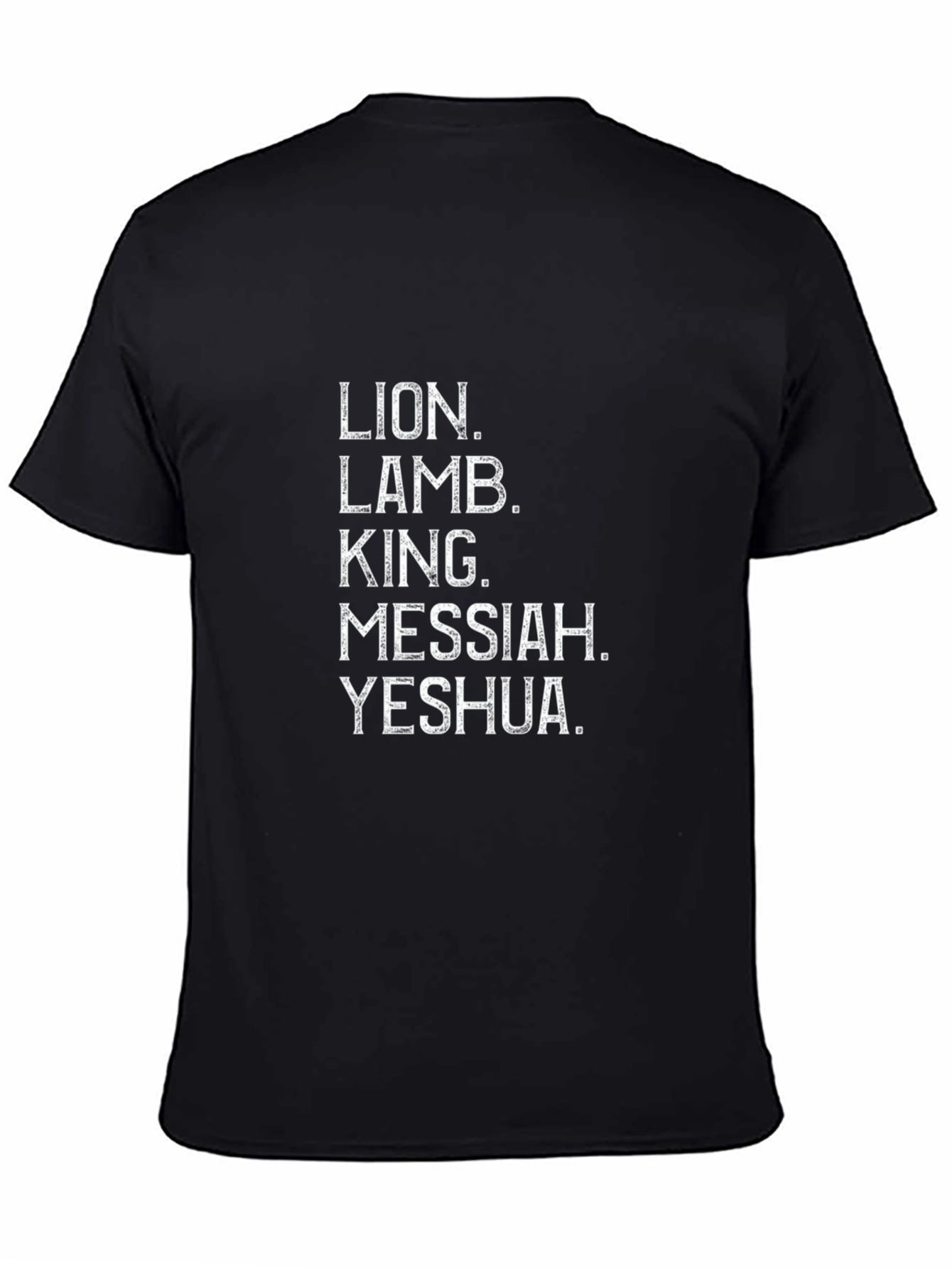 Lion Lamb King Messiah Yeshua Black Graphic Tee