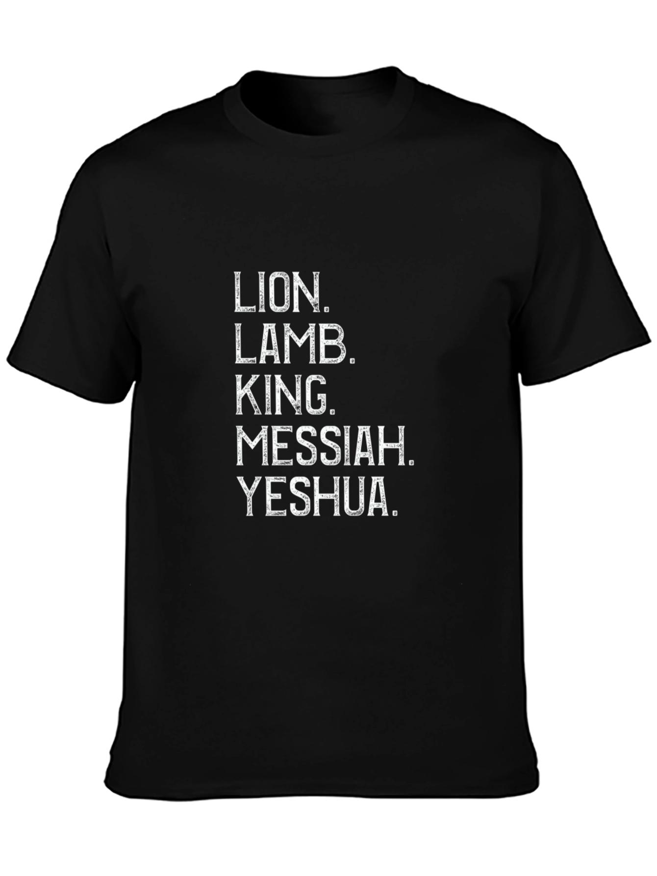 Lion Lamb King Messiah Yeshua Black Graphic Tee