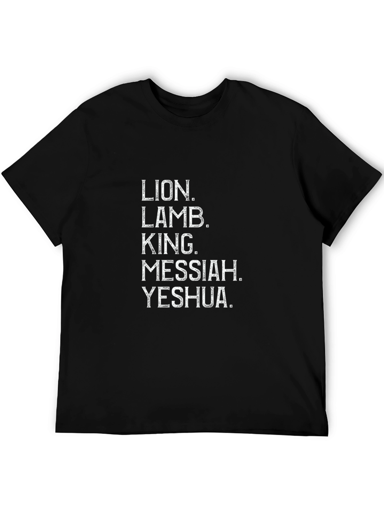 Lion Lamb King Messiah Yeshua Black Graphic Tee