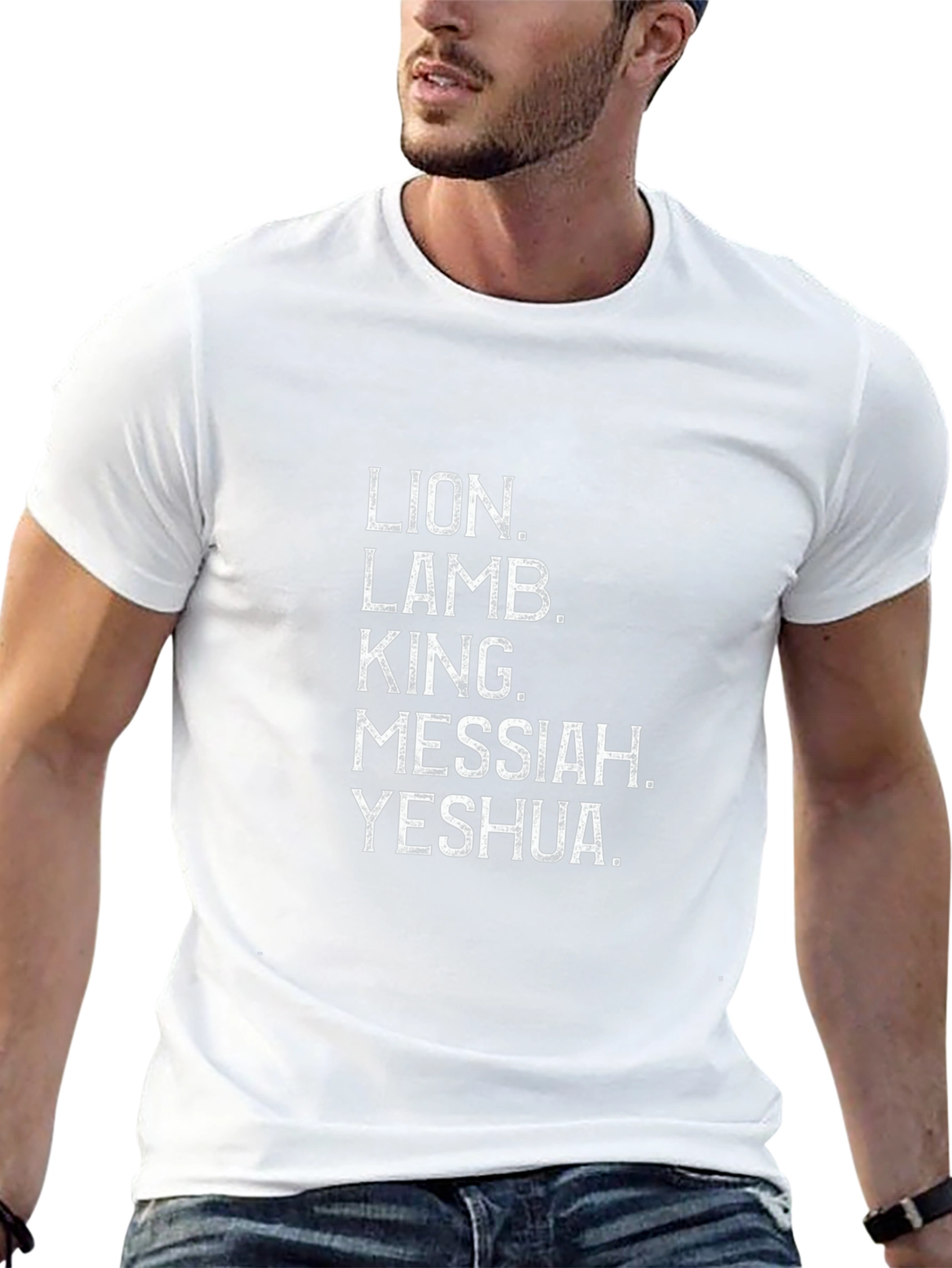 Lion Lamb King Messiah Yeshua Black Graphic Tee