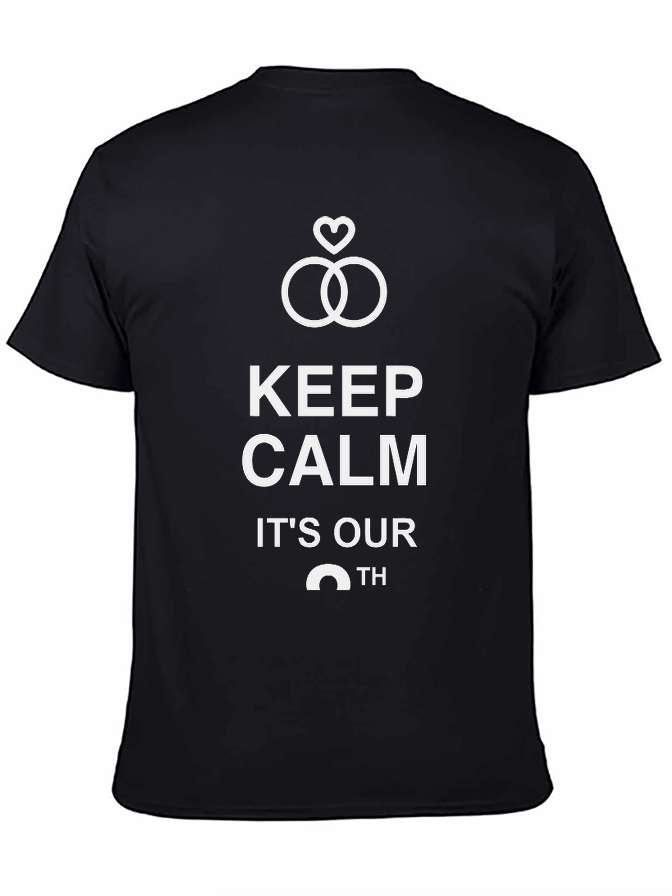 Keep Calm Anniversary Black T-Shirt