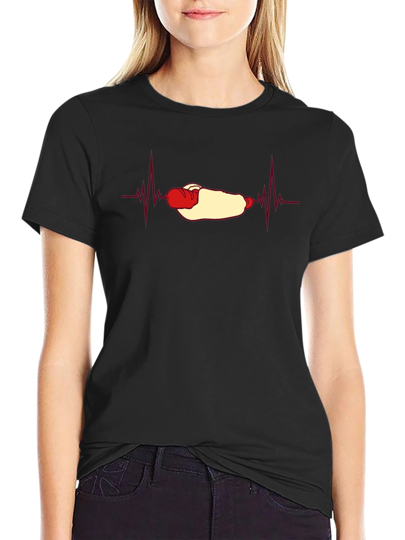 Hot Dog Heartbeat T-Shirt - Foodie Fun!