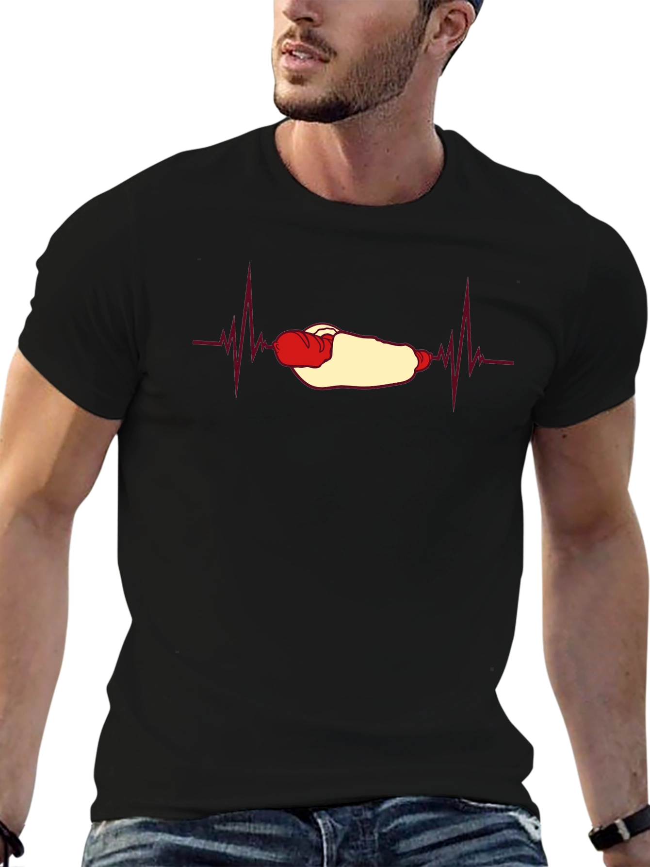 Hot Dog Heartbeat T-Shirt - Foodie Fun!
