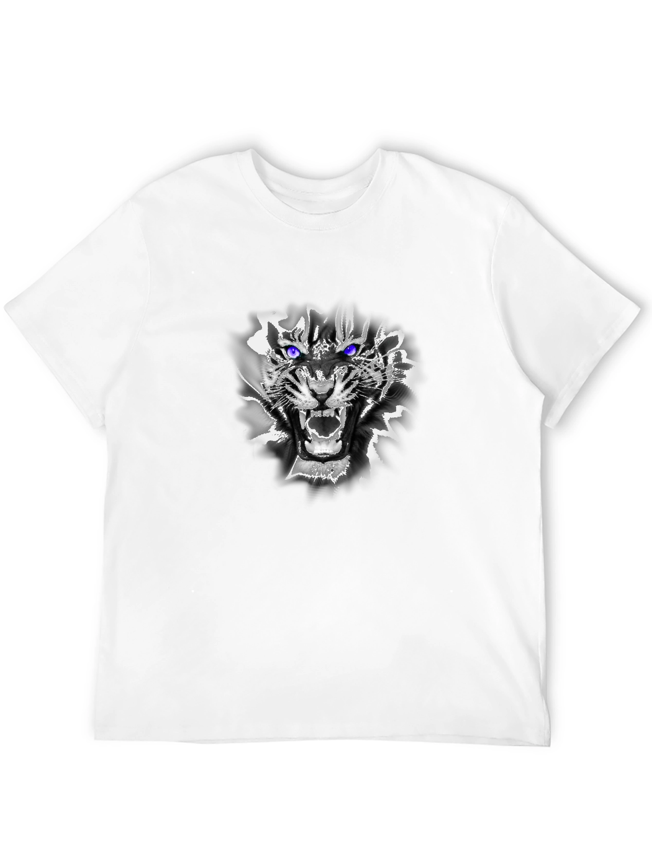 Mens Black Tiger Graphic Tee