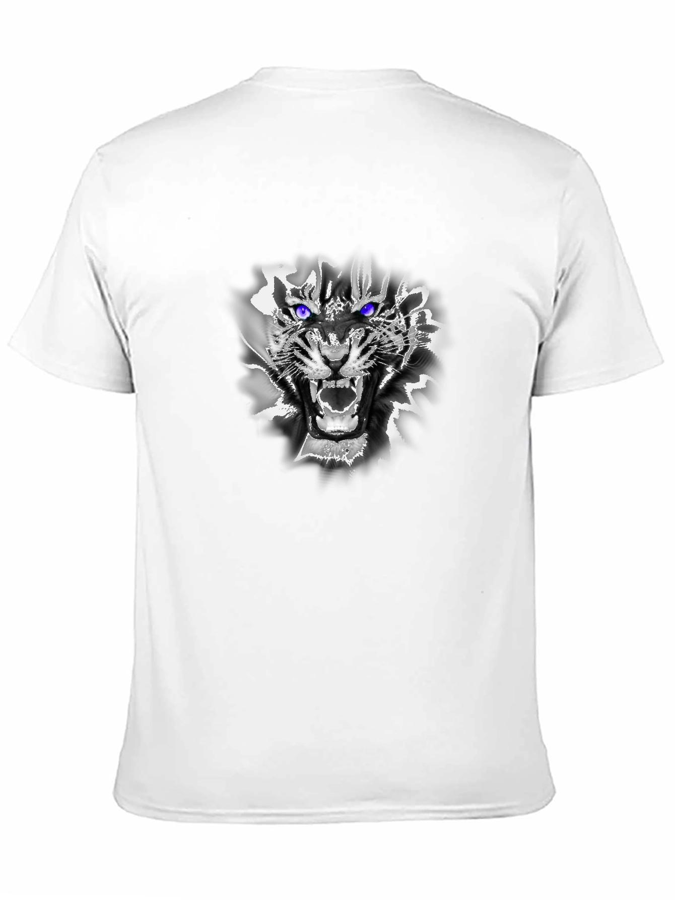 Mens Black Tiger Graphic Tee