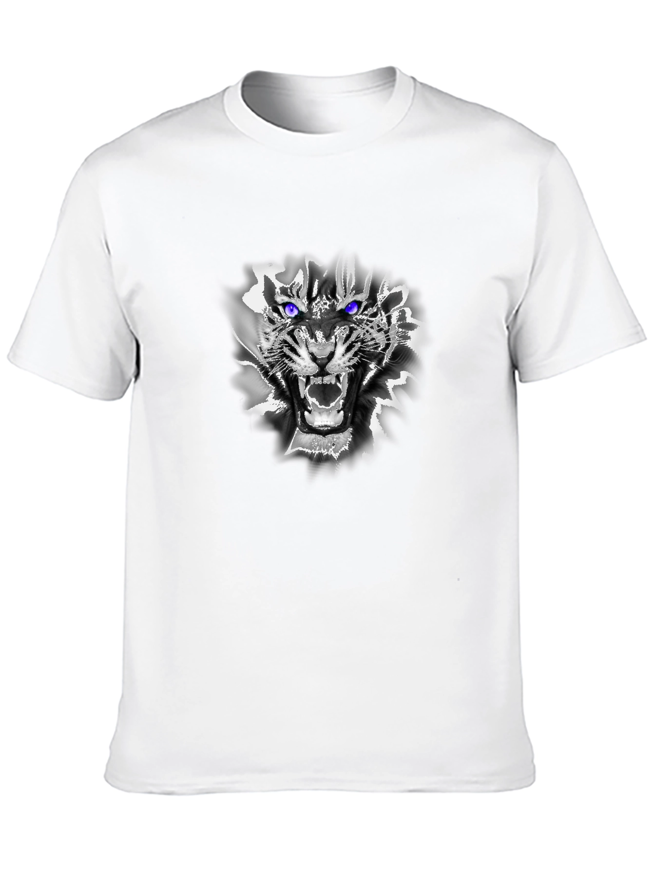 Mens Black Tiger Graphic Tee