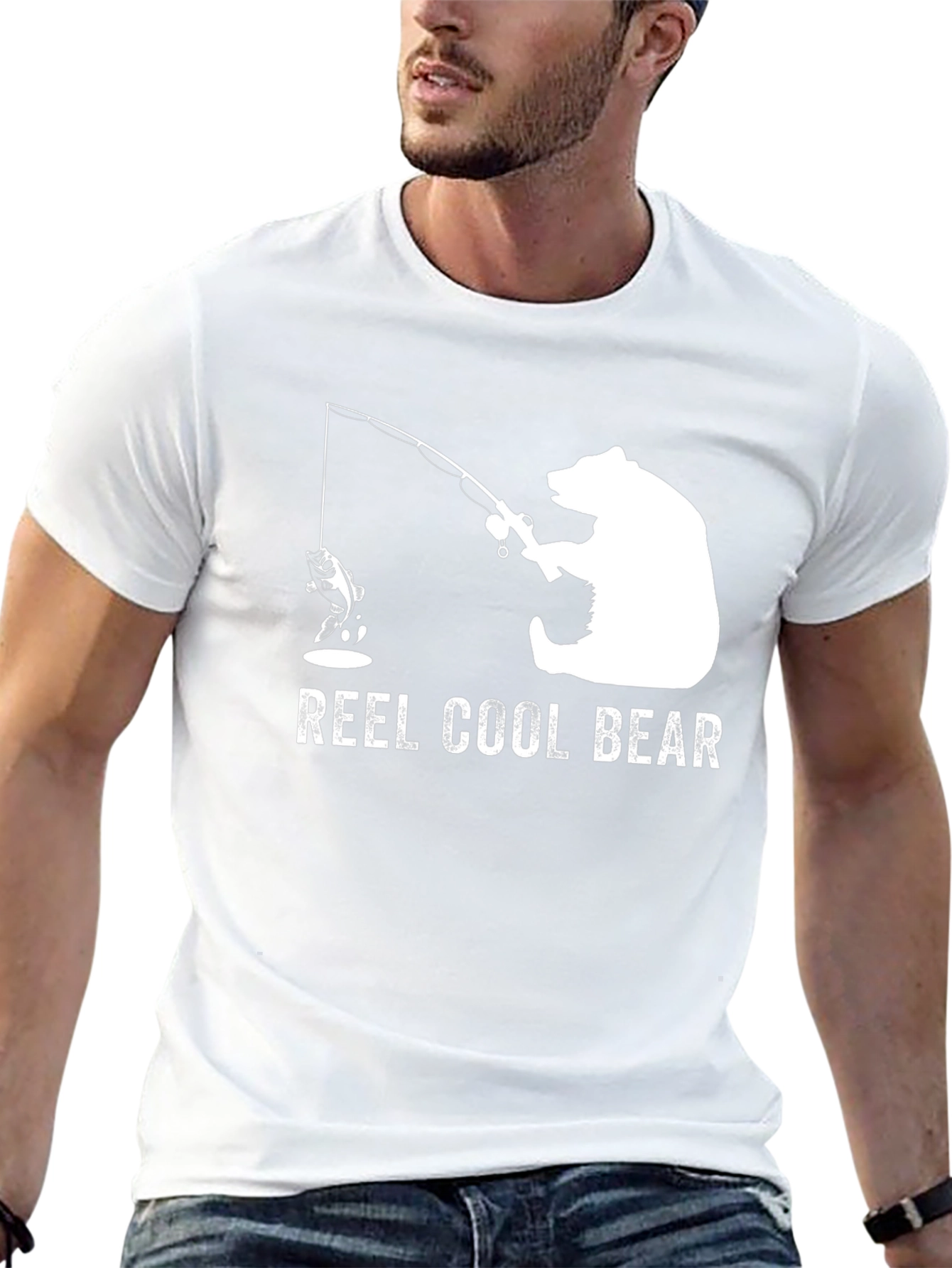 Reel Cool Bear T-Shirt - Fishing Graphic Tee