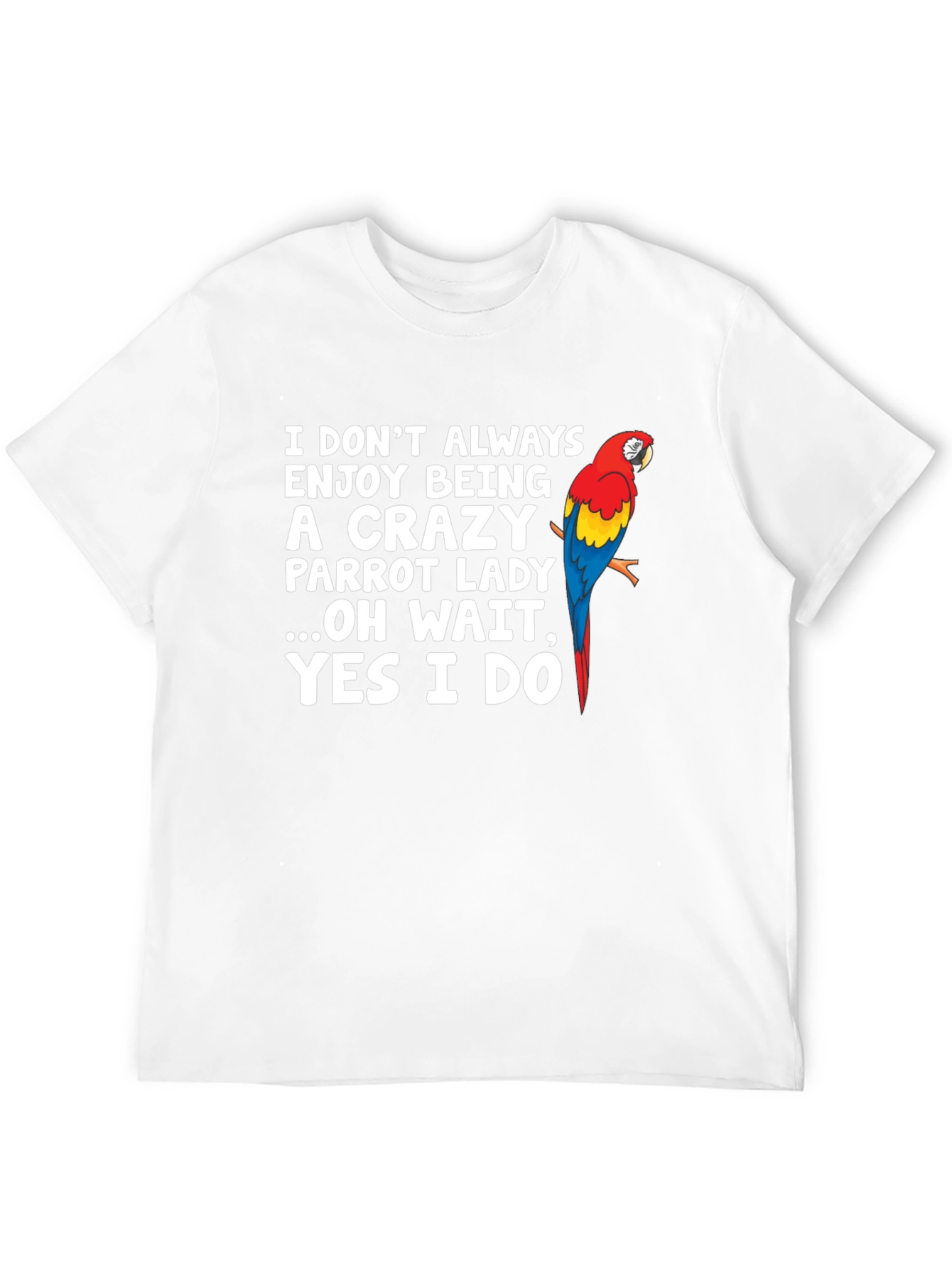 Crazy Parrot Lady Graphic T-Shirt - Unisex