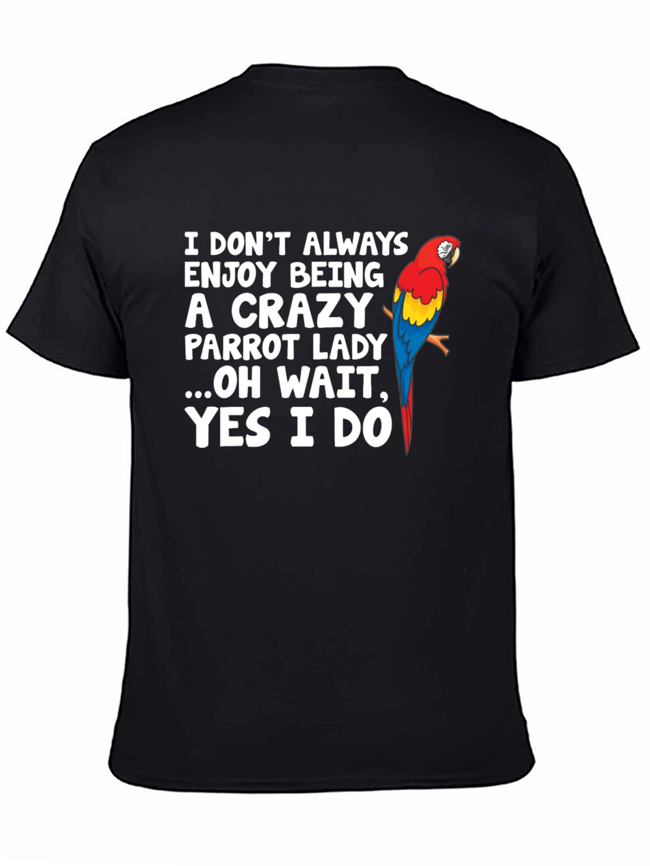 Crazy Parrot Lady Graphic T-Shirt - Unisex