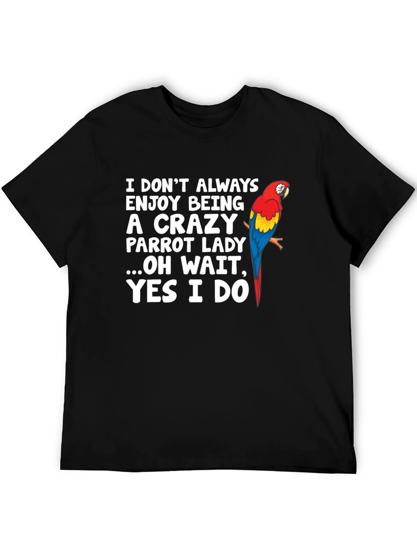 Crazy Parrot Lady Graphic T-Shirt - Unisex