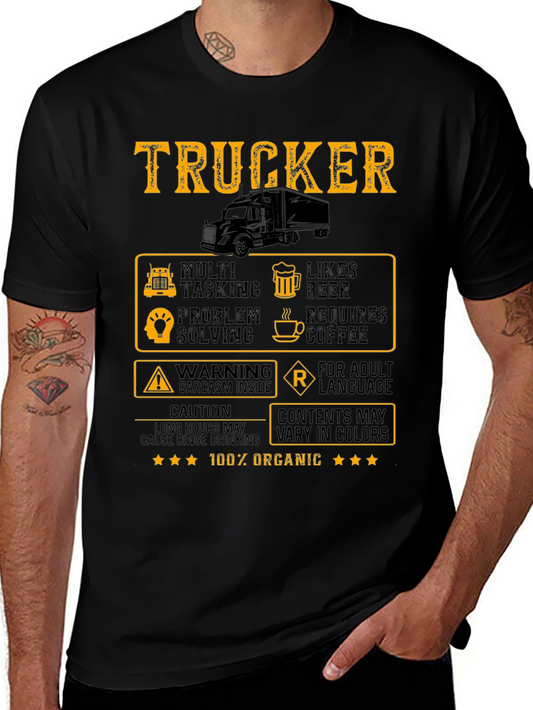 Trucker T-Shirt - Organic Cotton Blend Humorous Design