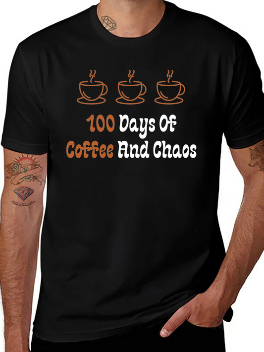 Coffee & Chaos Black T-Shirt