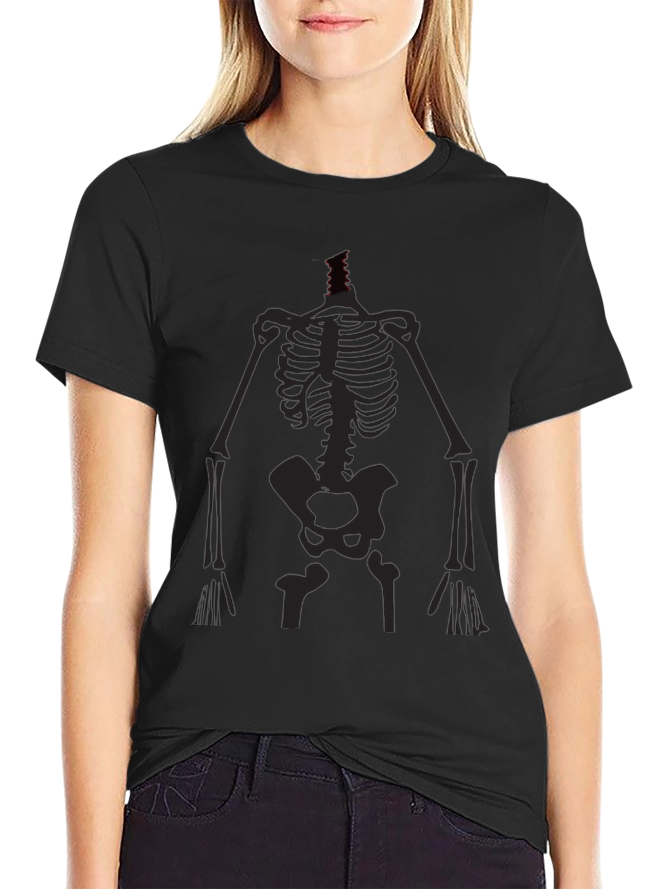 Mens Skeleton Graphic Tee - Black