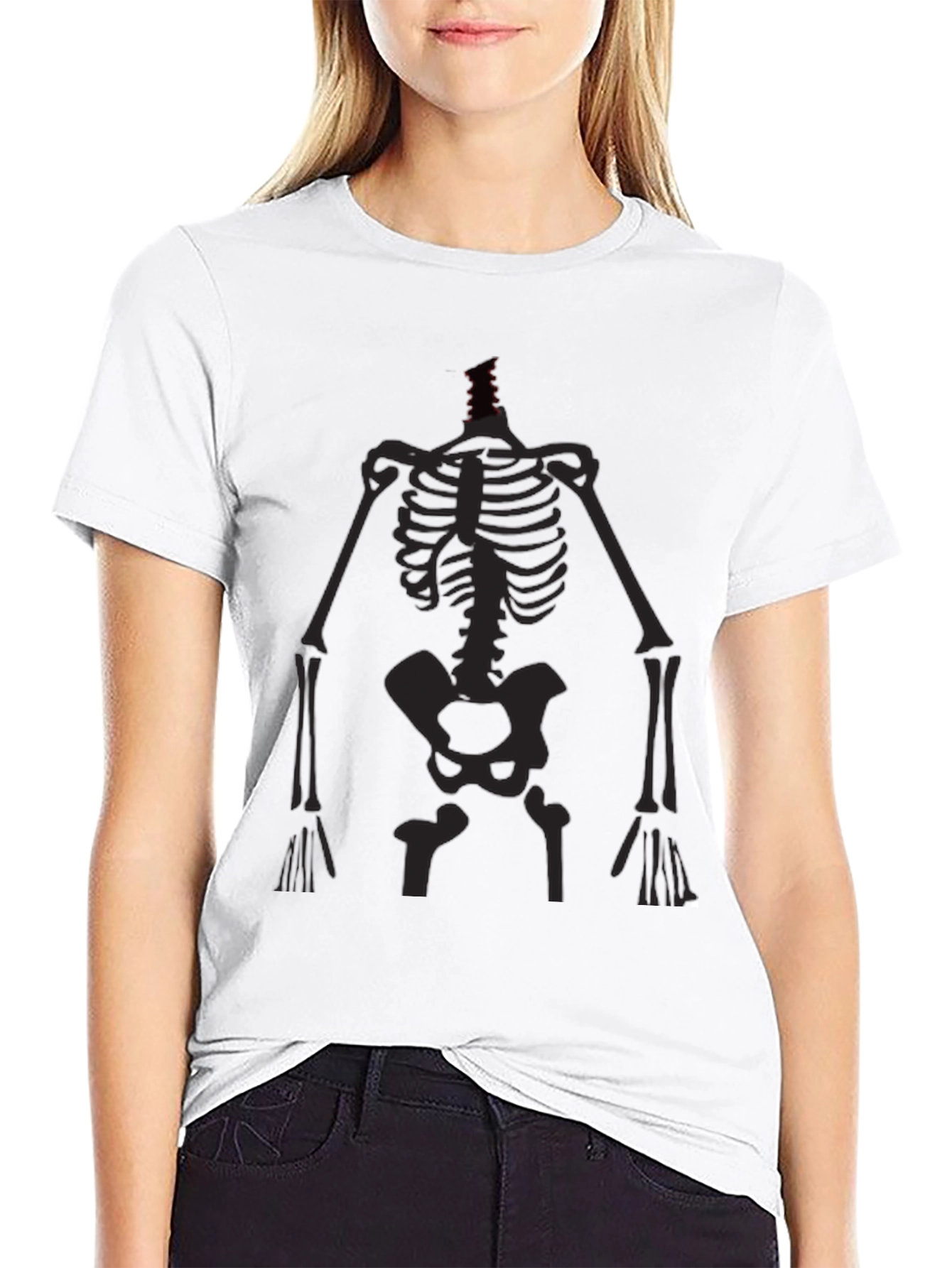 Mens Skeleton Graphic Tee - Black