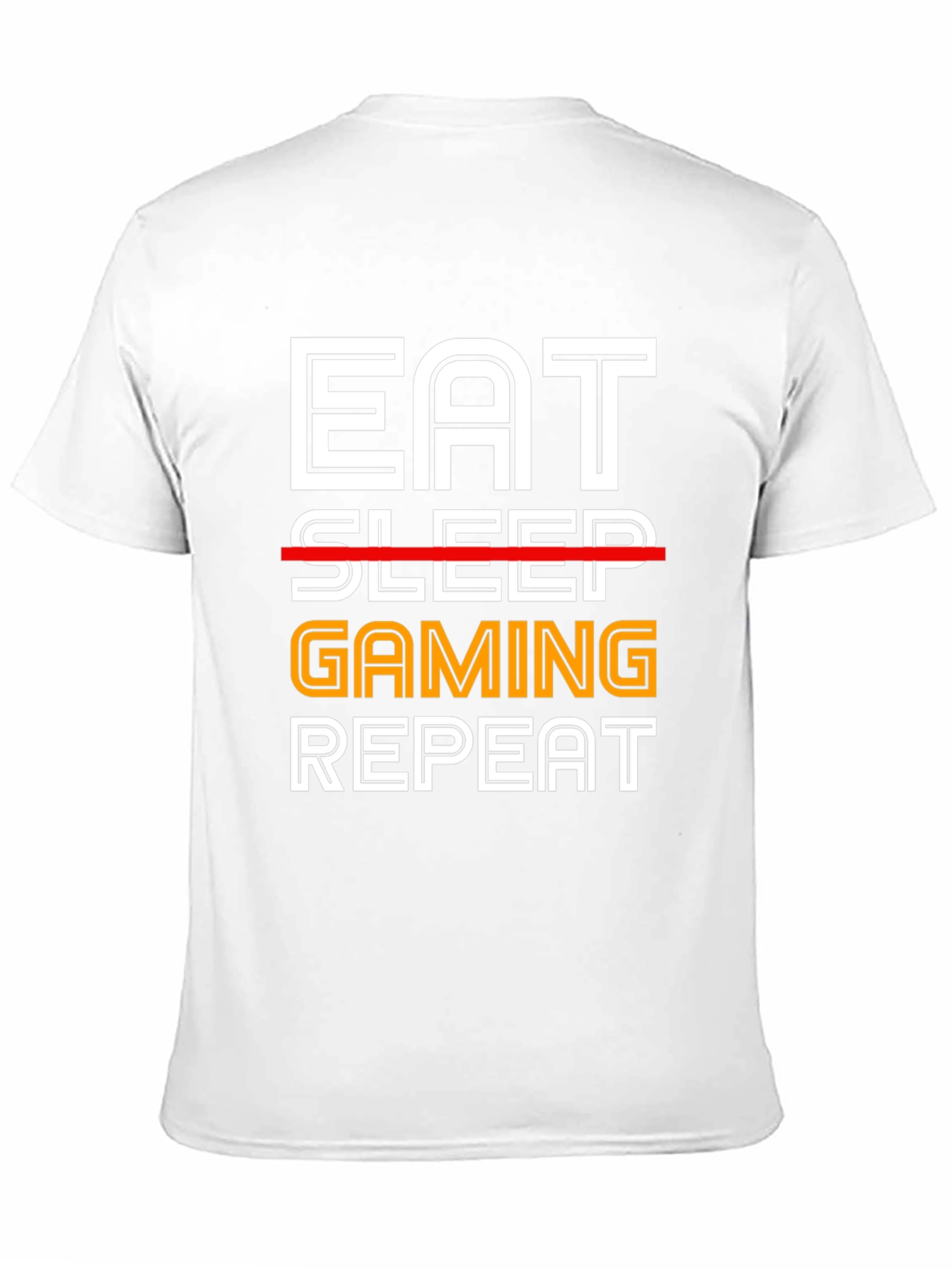 Eat Gaming Repeat Black T-Shirt