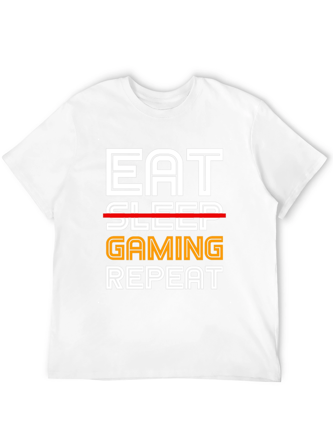 Eat Gaming Repeat Black T-Shirt
