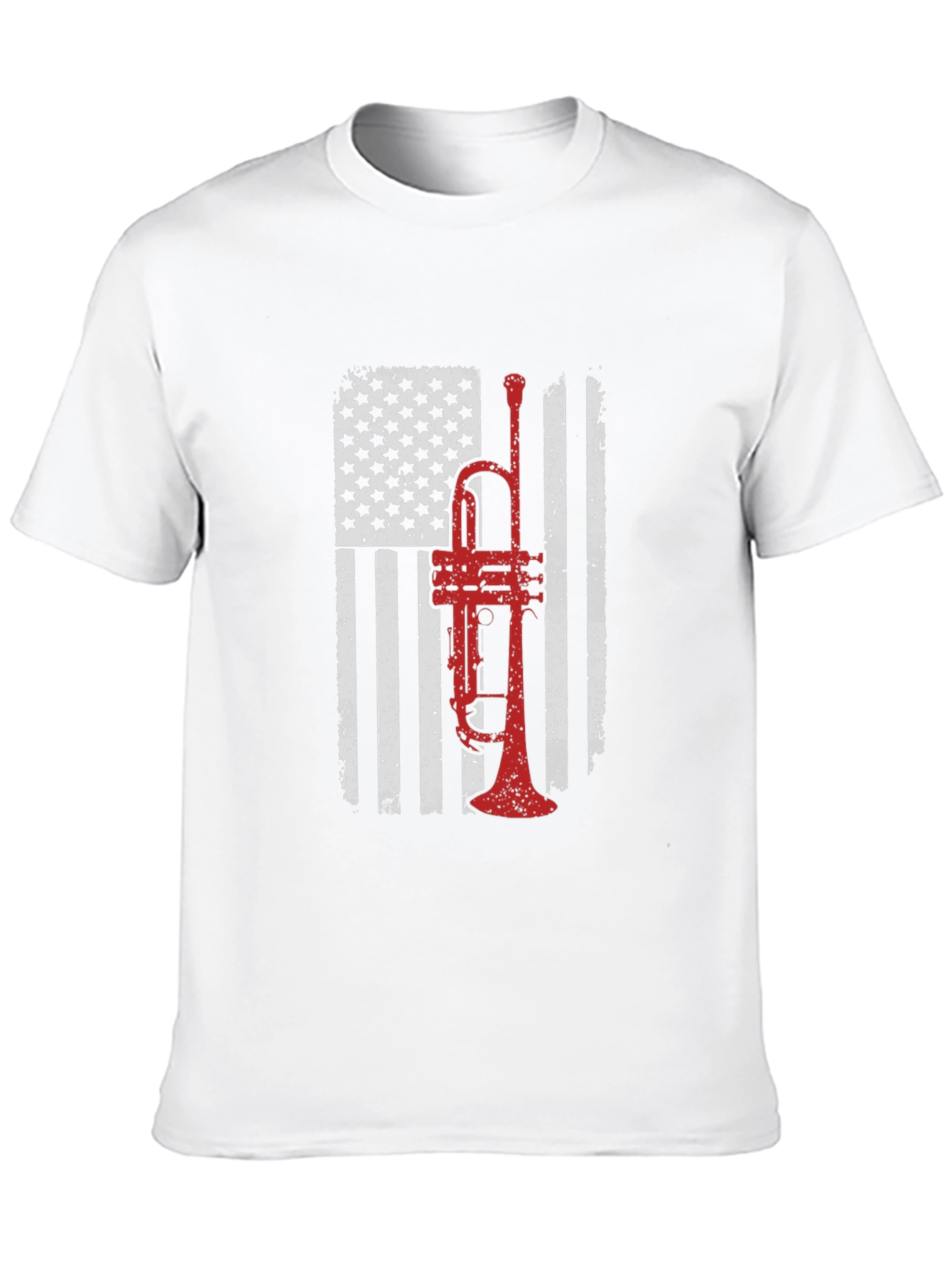 American Flag Trumpet Graphic Tee