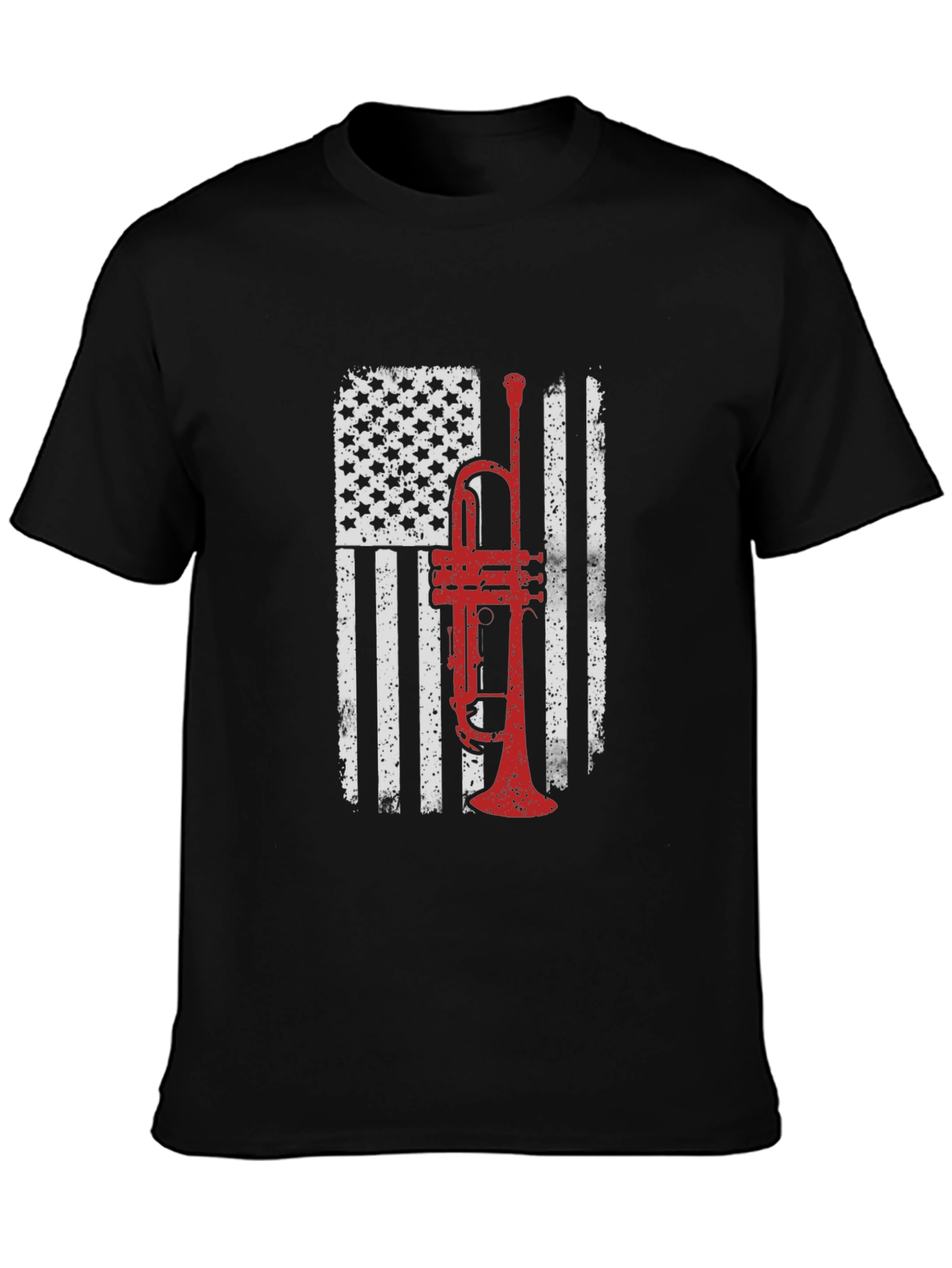 American Flag Trumpet Graphic Tee