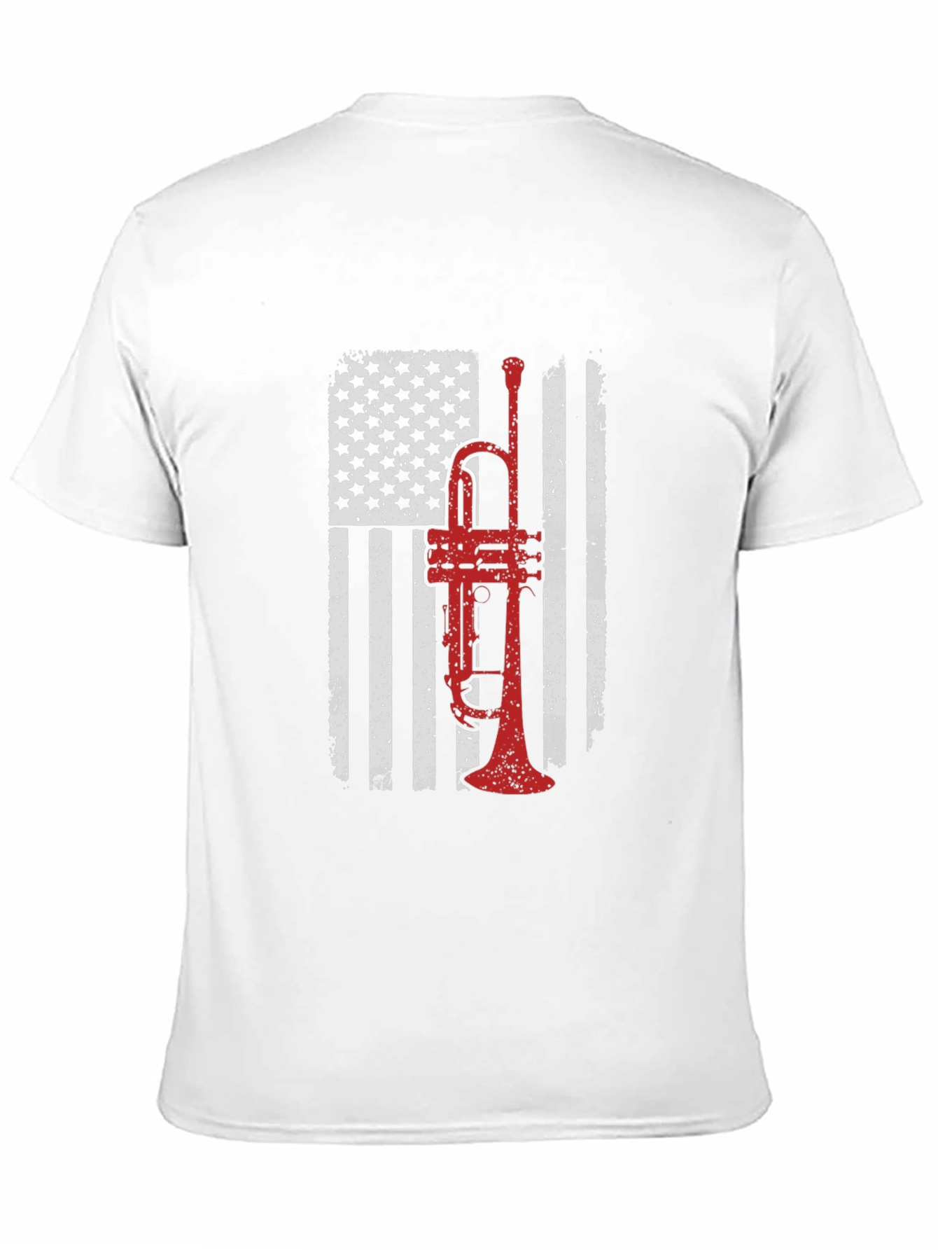 American Flag Trumpet Graphic Tee