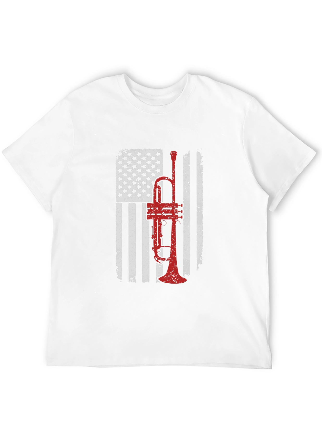 American Flag Trumpet Graphic Tee