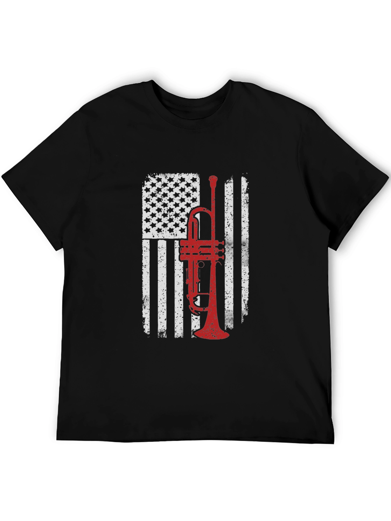 American Flag Trumpet Graphic Tee
